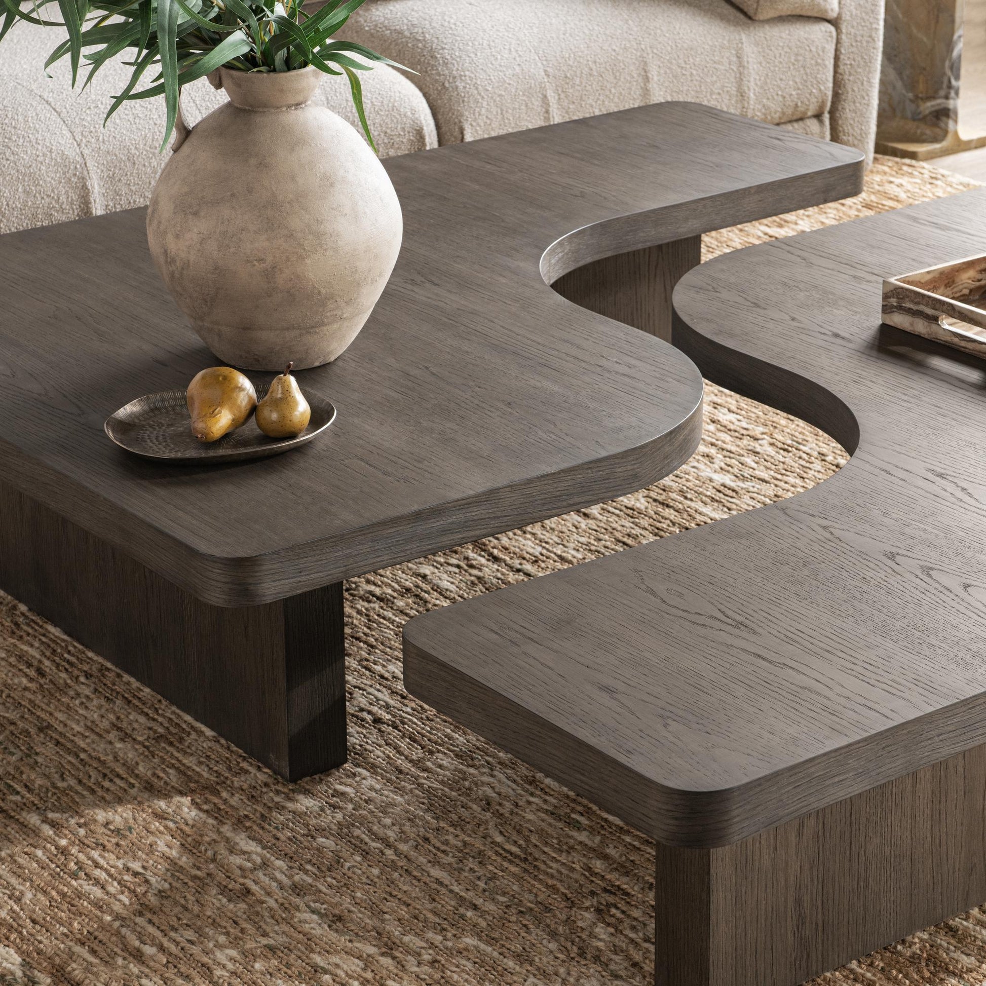 Melina 2 Piece 63" Coffee Table - Havana Brown