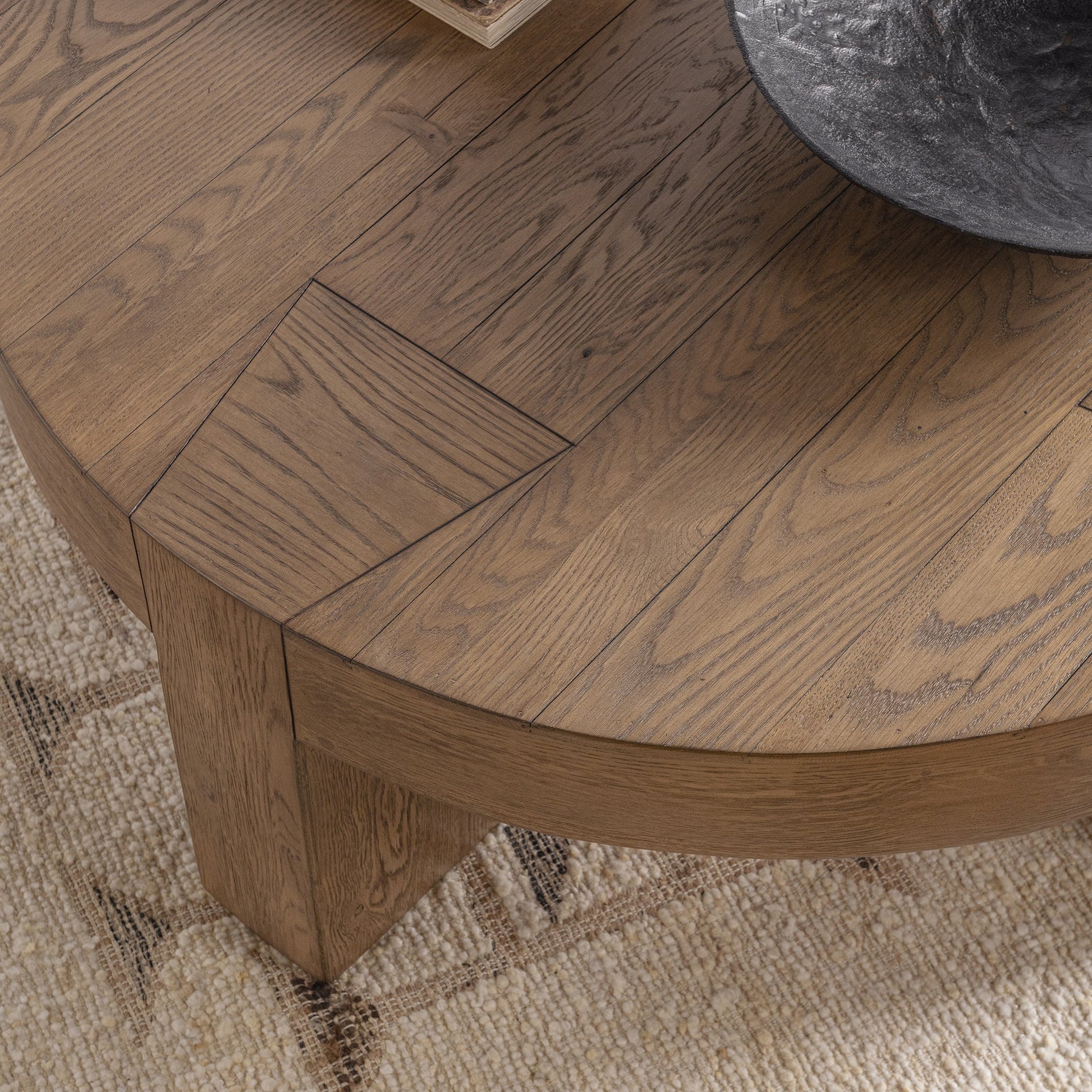Bristol Round Coffee Table - Cafe Brown