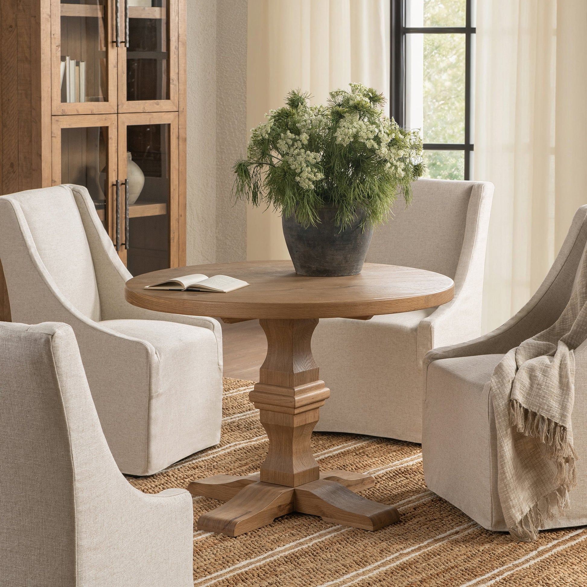 Toscana 42" Round Dining Table - Hampton Sand