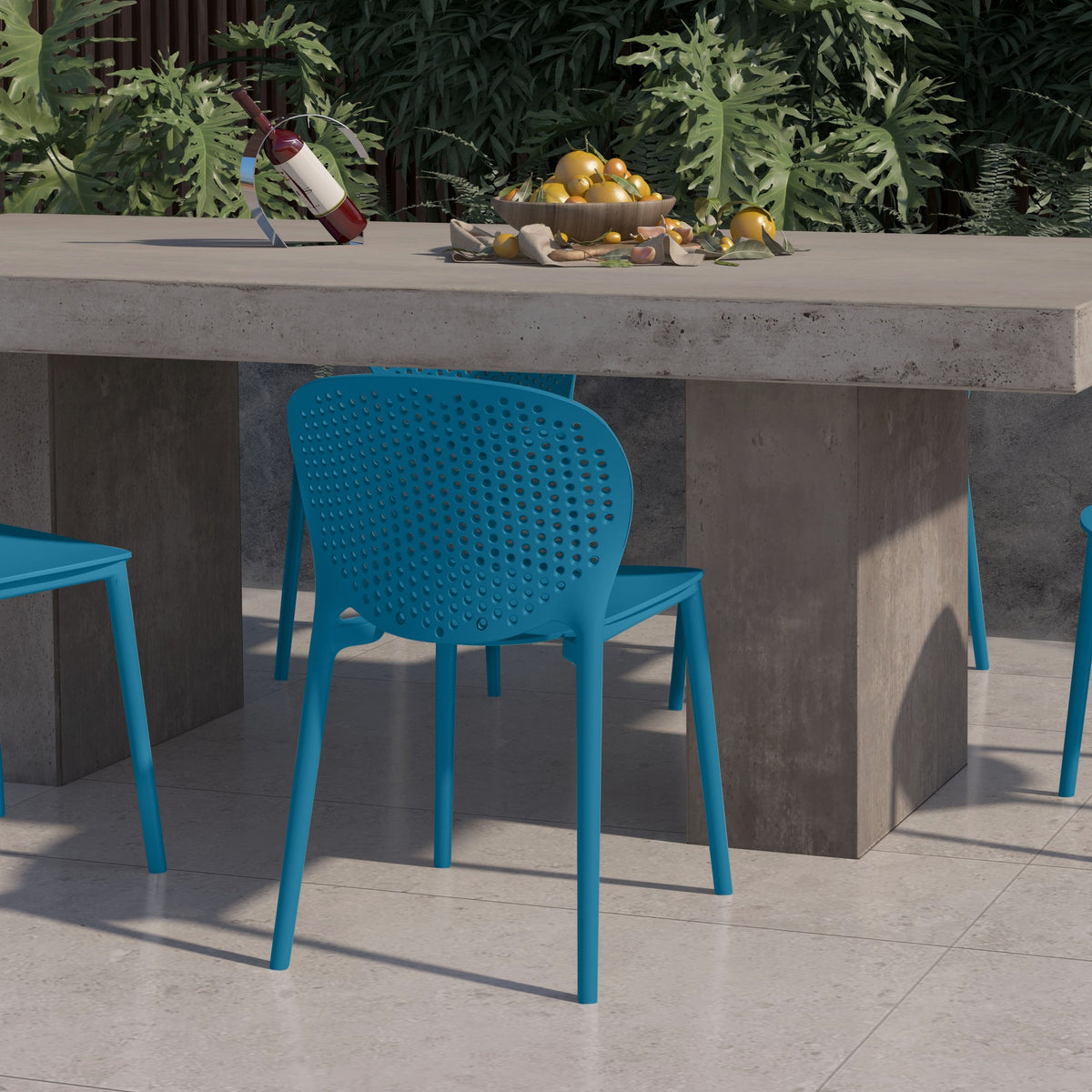 Metro Bailey Side Chair Set of 4 - Teal Green by Urbia - detail 9
