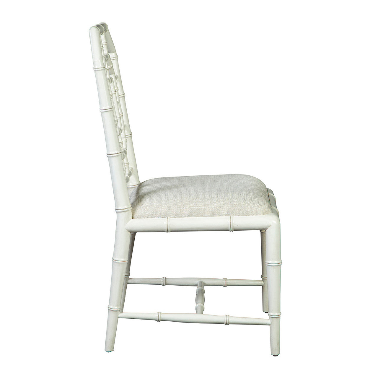 Harbin Chippendale Geometric Back Cream Side Chair