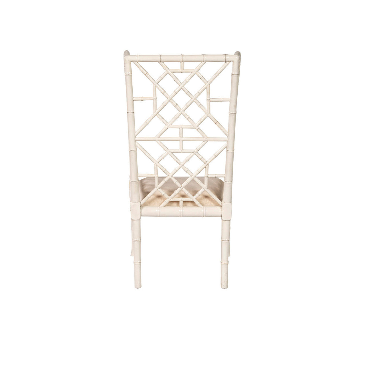 Chippendale Ivory Wingback Chair 27"