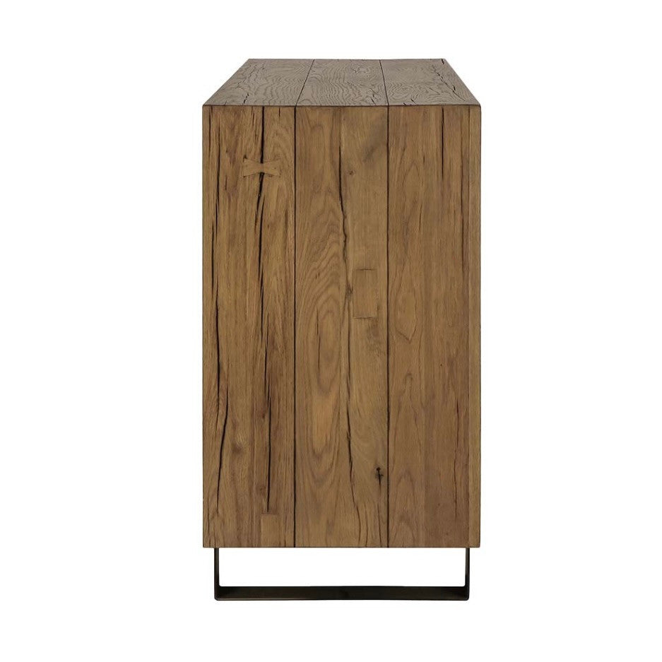 Danica 72" Cracked Oak and Iron Sideboard