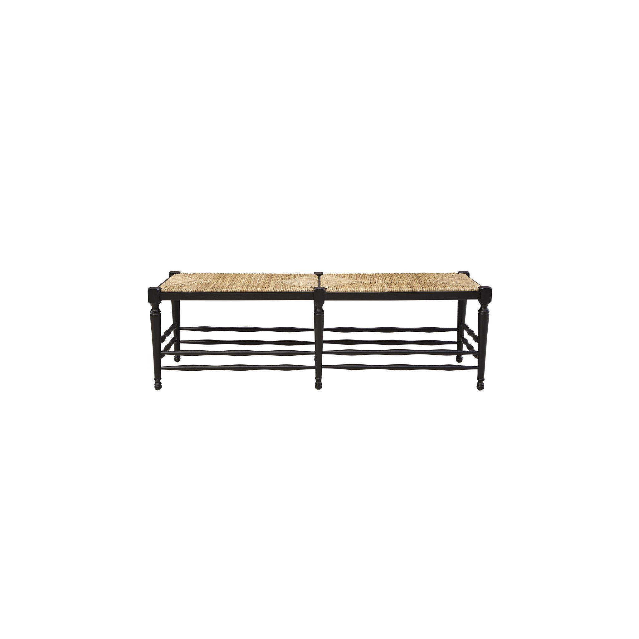 Black Reed Bench - 60' detail view by Furniture Classics at ZIN Home