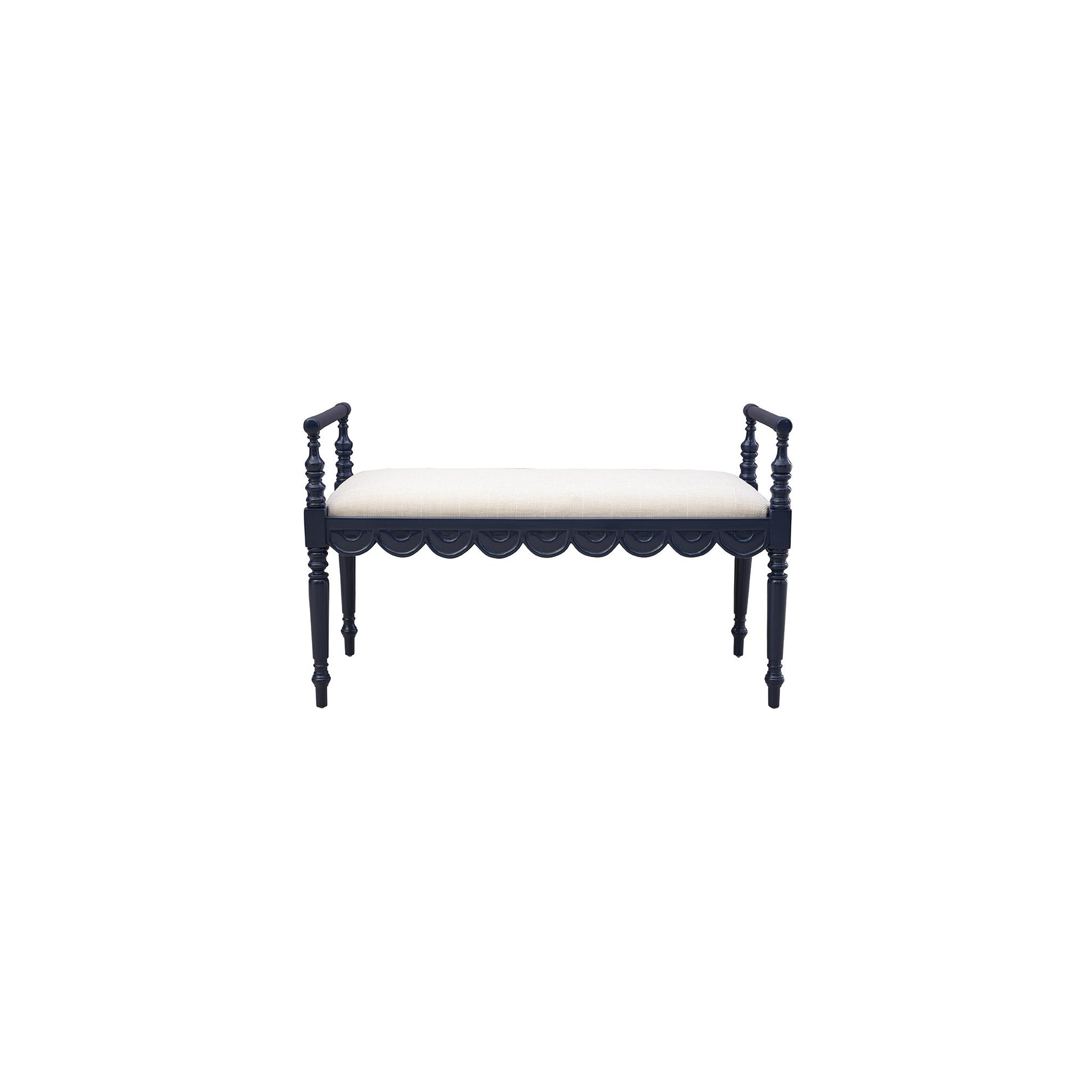 Blue Juliet Bench - 44.75' detail view by Furniture Classics at ZIN Home