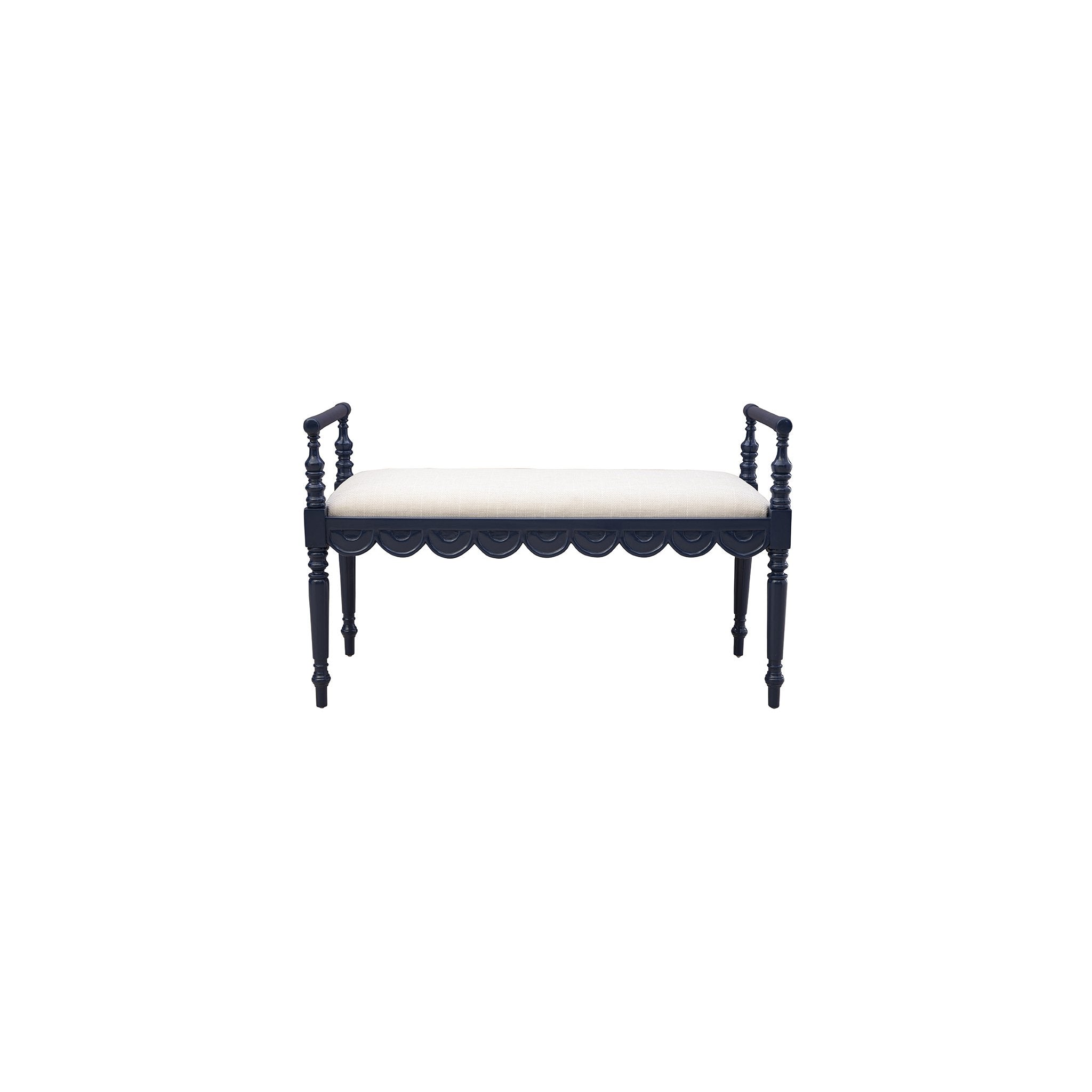 Blue Juliet Bench - 44.75' detail view by Furniture Classics at ZIN Home