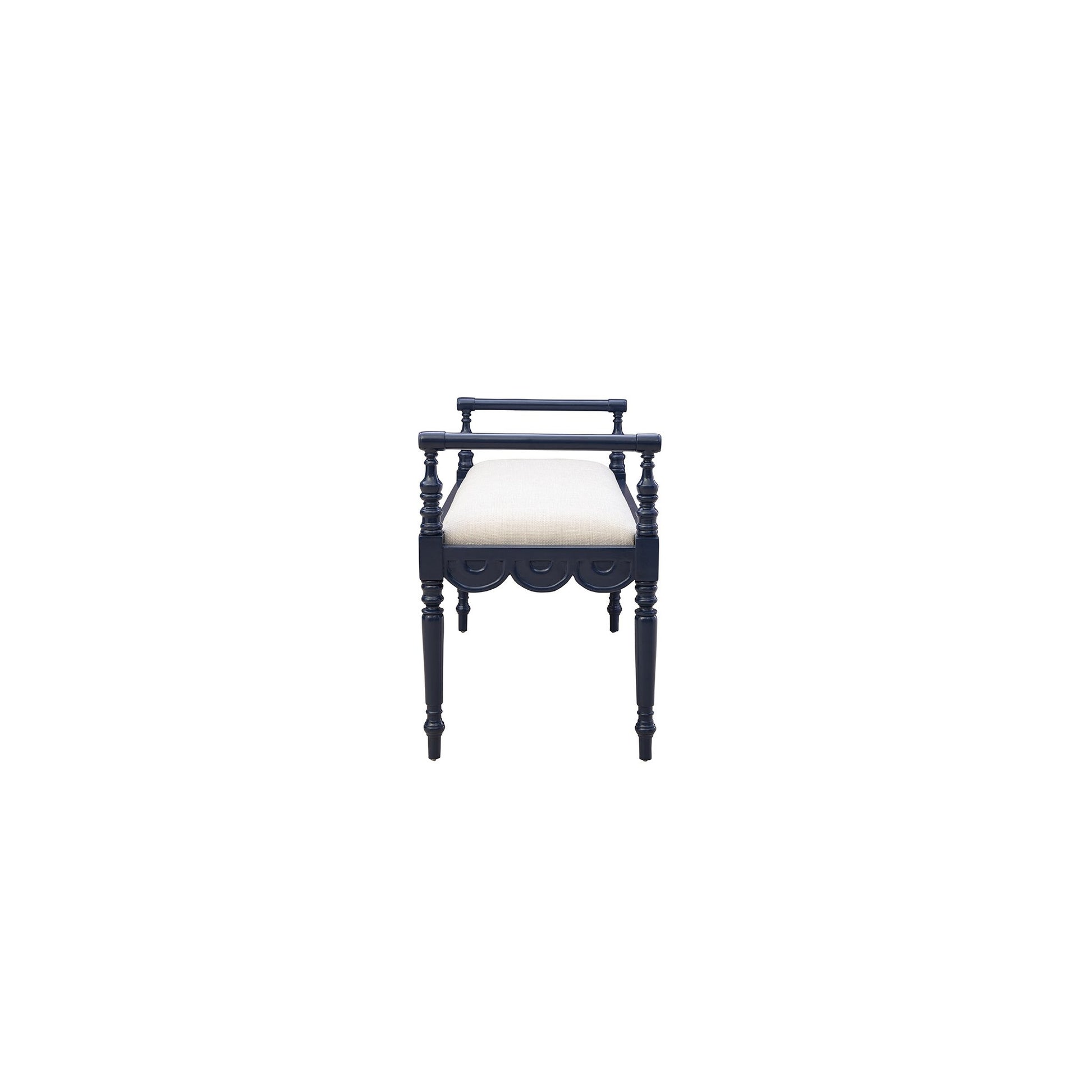 Blue Juliet Bench - 44.75' detail view by Furniture Classics at ZIN Home