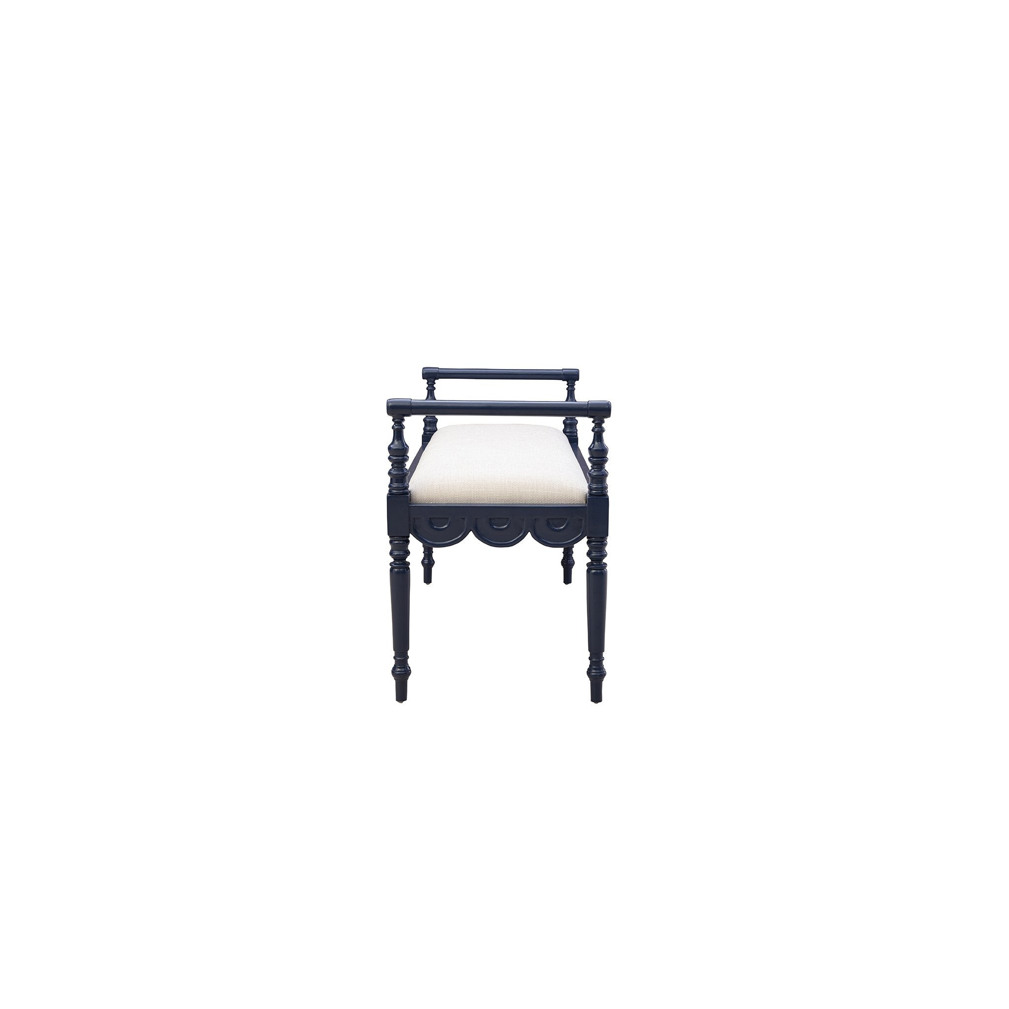 Blue Juliet Bench - 44.75' detail view by Furniture Classics at ZIN Home