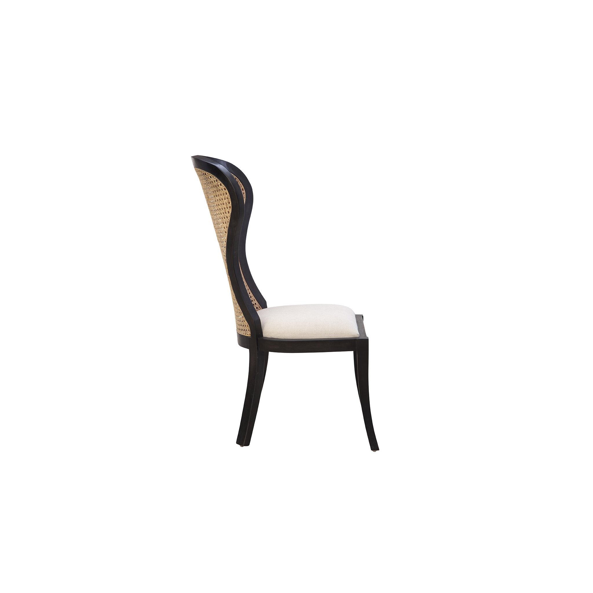 Black Adrina Side Chair - 25.25' detail view by Furniture Classics at ZIN Home