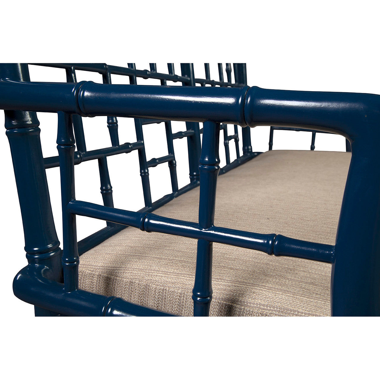 Blue Belleville Settee - 54'
