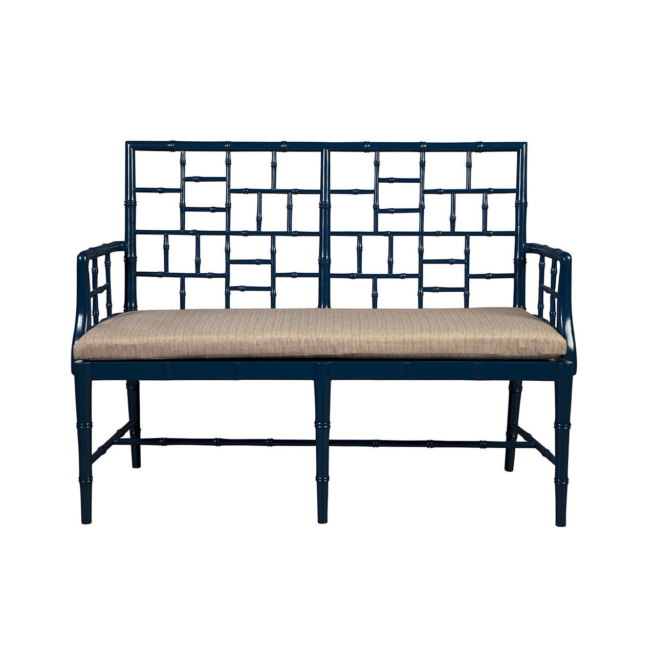 Blue Belleville Settee - 54'