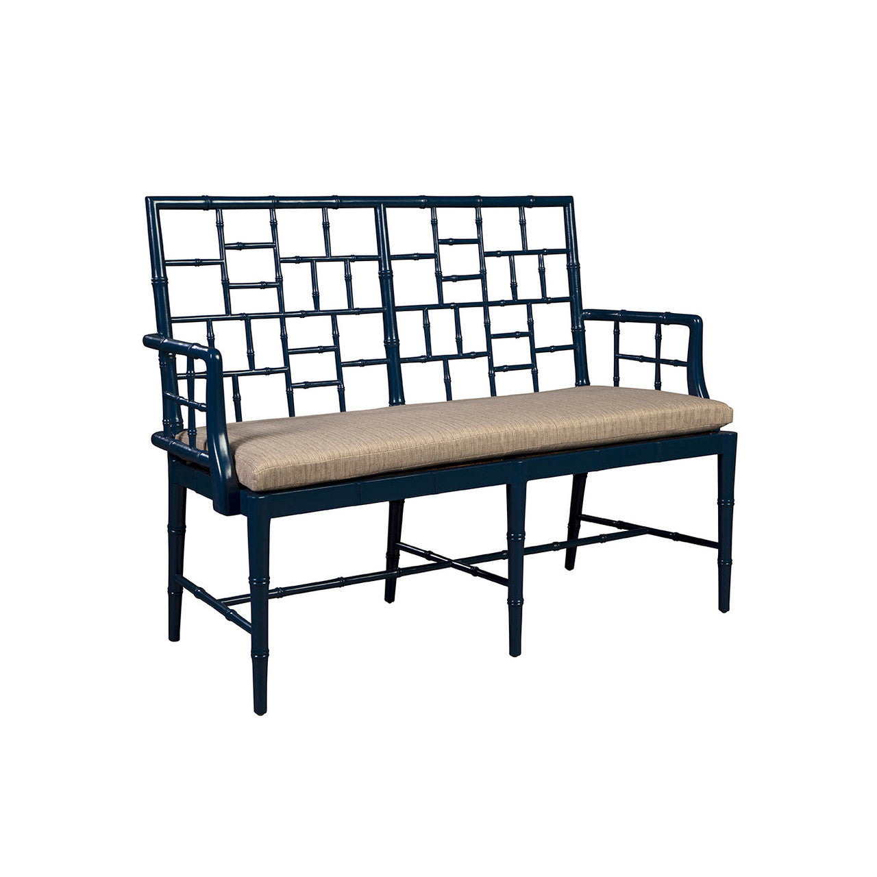 Blue Belleville Settee - 54'