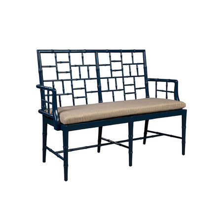 Blue Belleville Settee - 54'