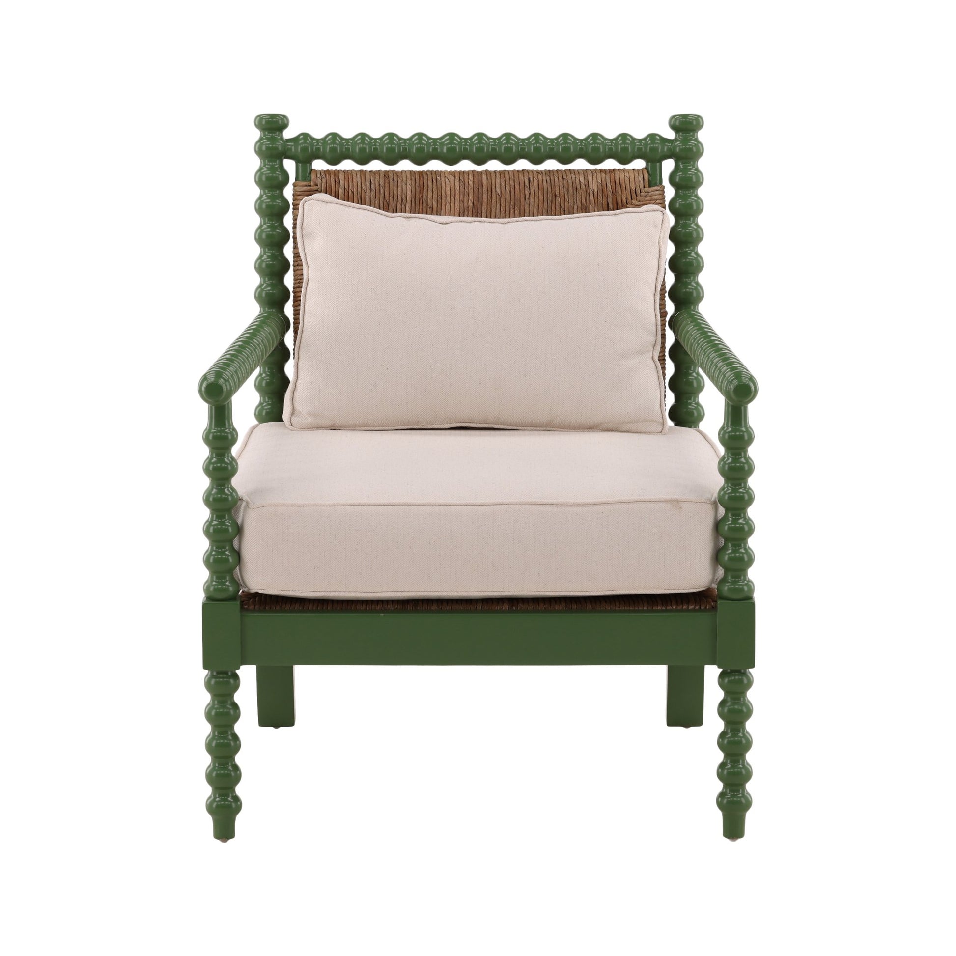 Green Jameson Bobbin Chair detail view by Furniture Classics at ZIN Home