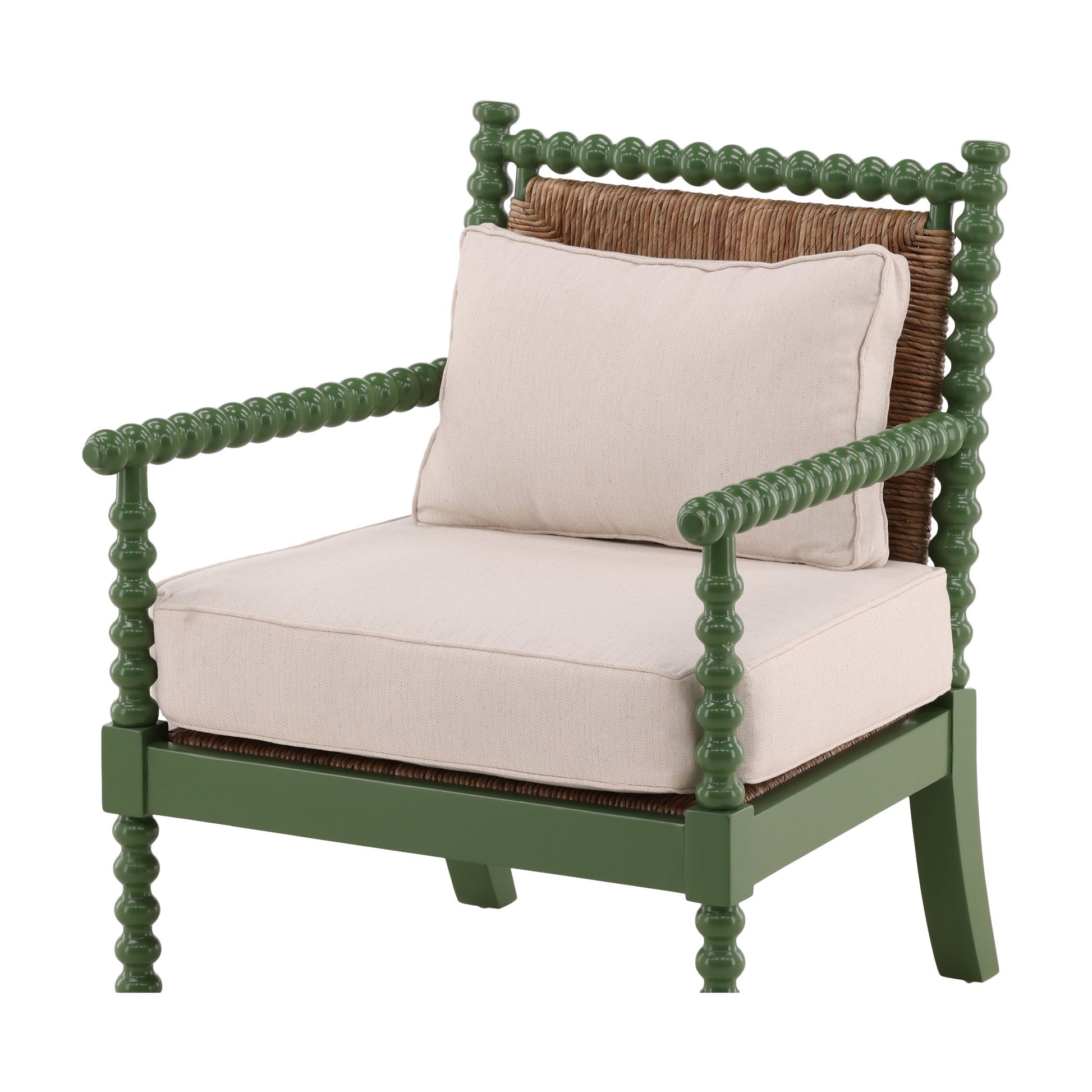 Green Jameson Bobbin Chair detail view by Furniture Classics at ZIN Home