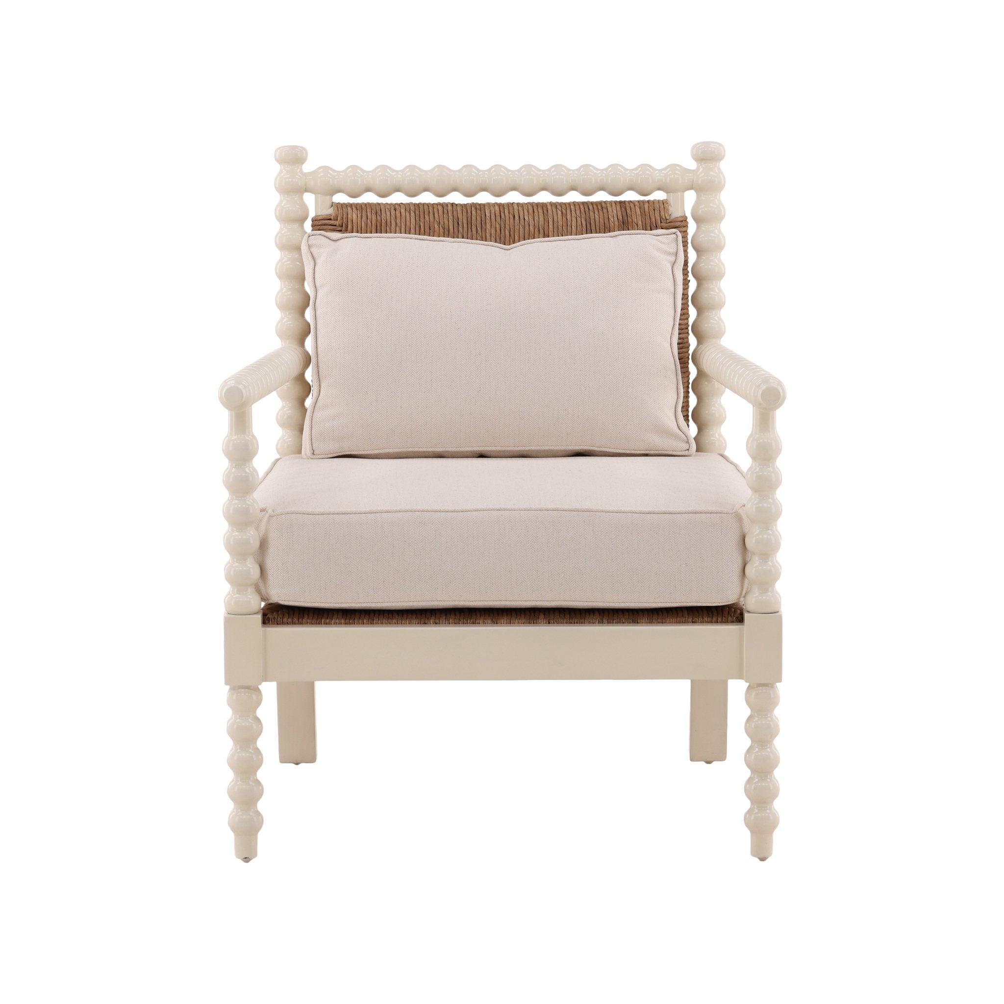 Cream Jameson Bobbin Chair detail view by Furniture Classics at ZIN Home