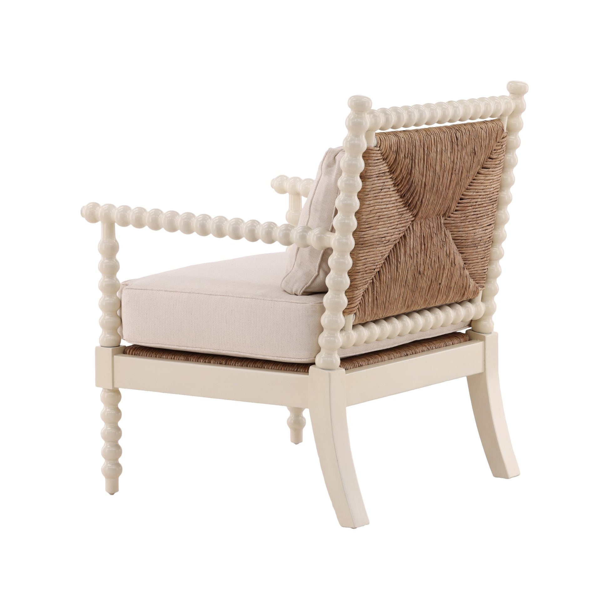 Cream Jameson Bobbin Chair detail view by Furniture Classics at ZIN Home