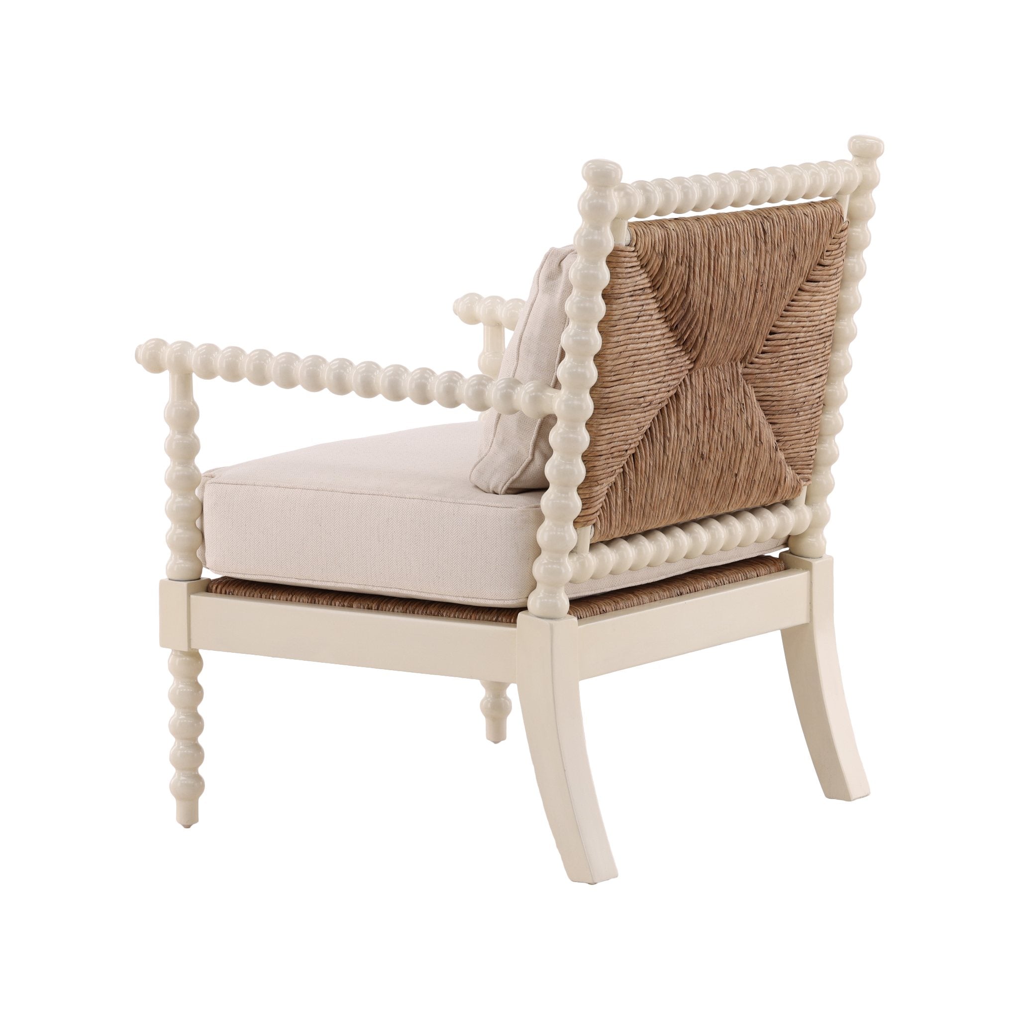 Cream Jameson Bobbin Chair detail view by Furniture Classics at ZIN Home