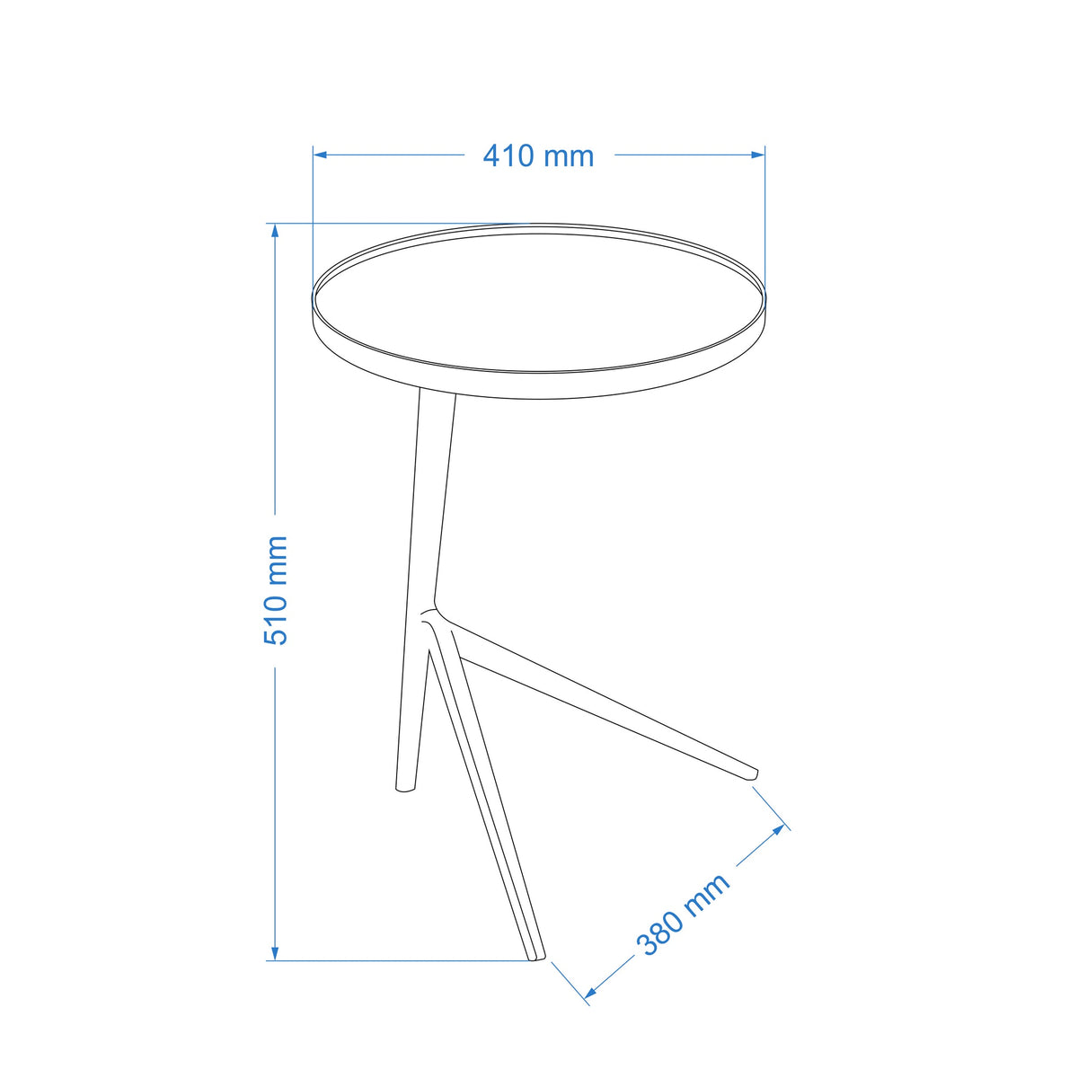 Leo End Table Antique Copper, 20.5" by Urbia - detail 7
