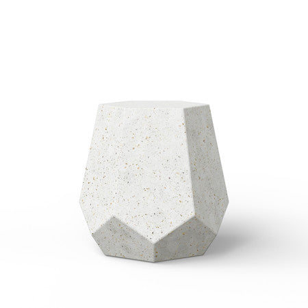 Mixx Faceted Stool - Ivory Terrazzo