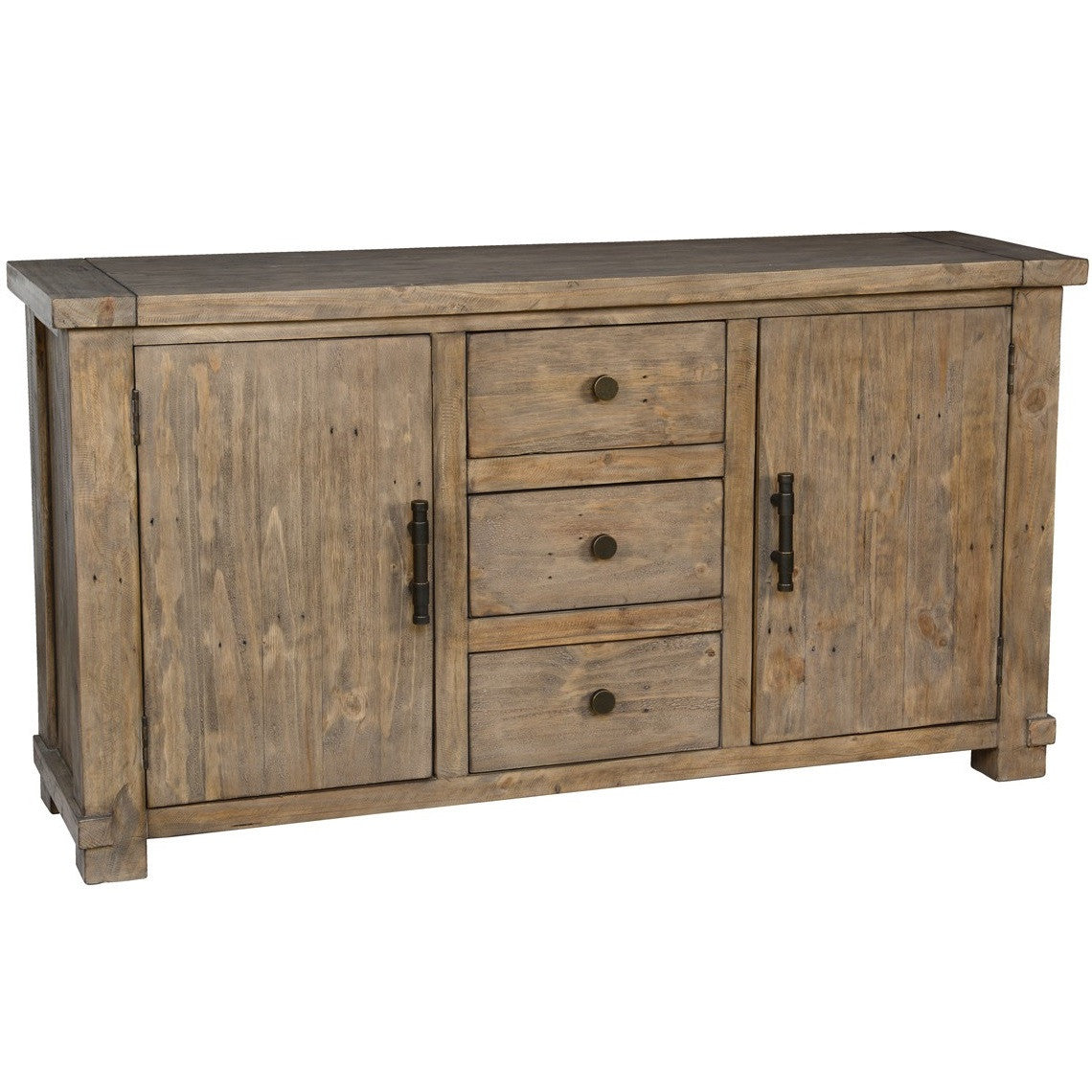 Farmhouse Reclaimed Wood Buffet Cabinet 63"