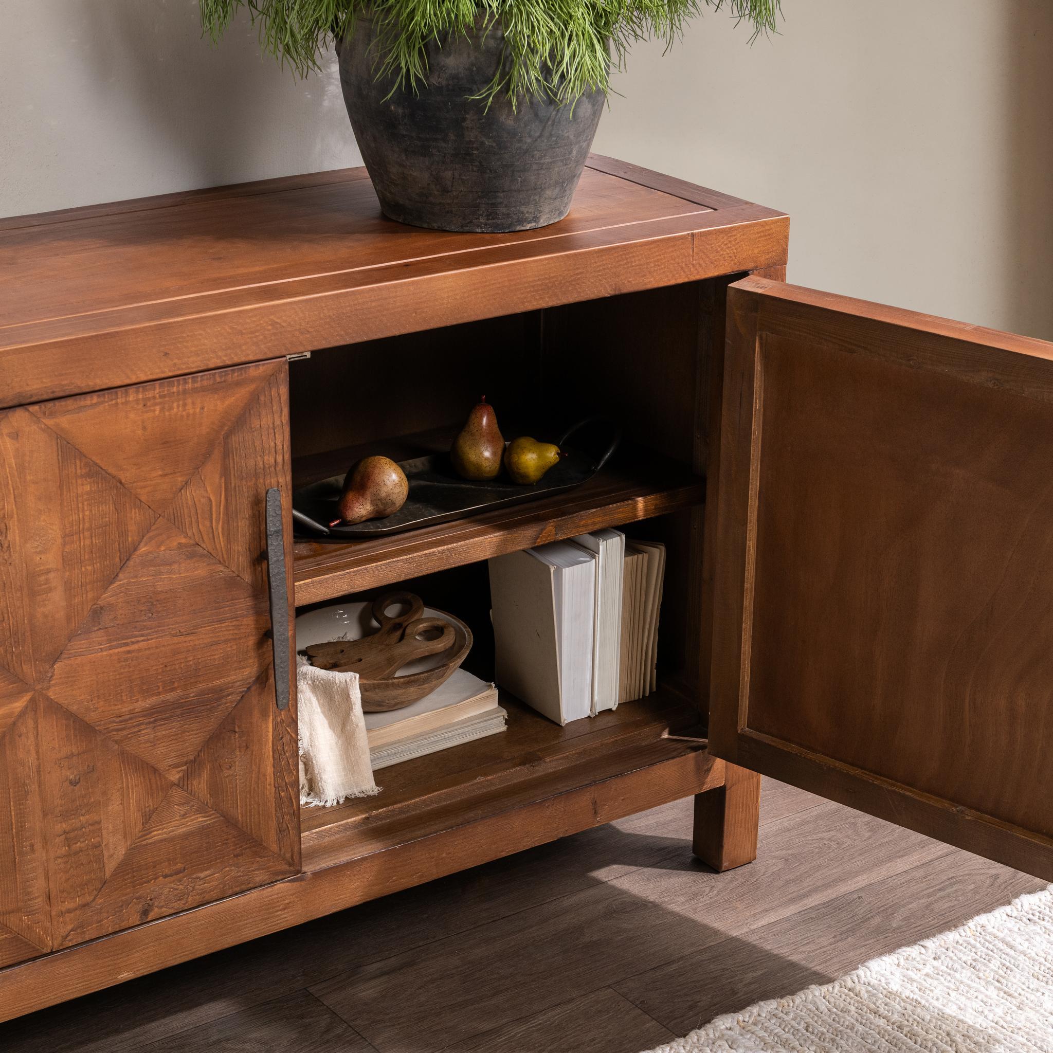 Elani 4 Door Cabinet - Brown