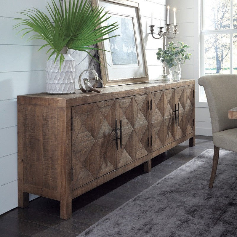 Spanish Farmhouse Reclaimed Wood 4 Door Sideboard 103"