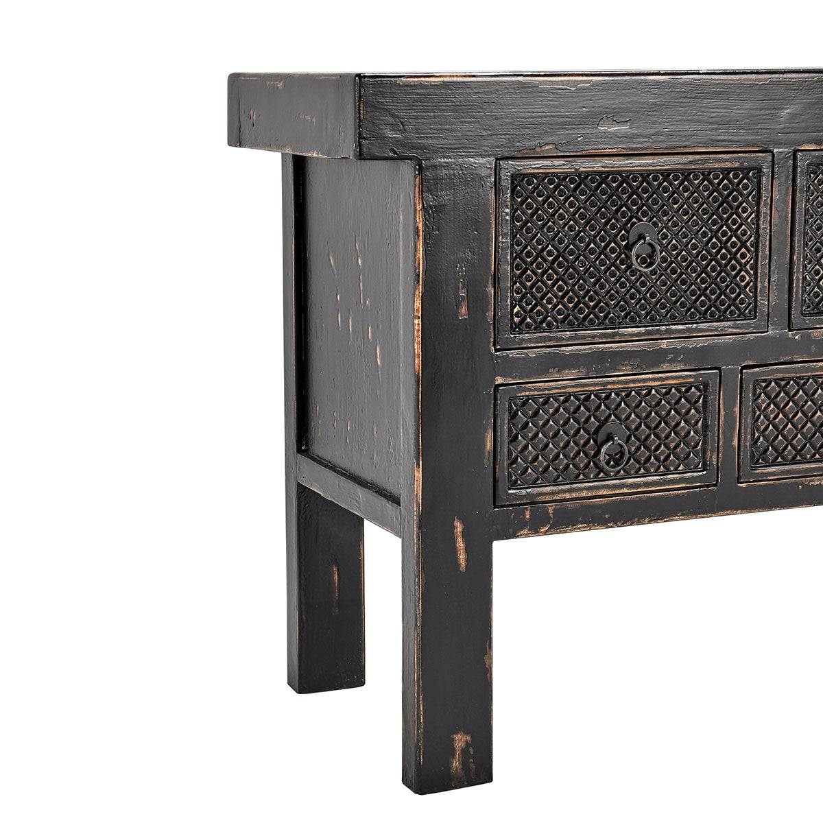 Lahey 11 Drawer Console Table - Mission Brown