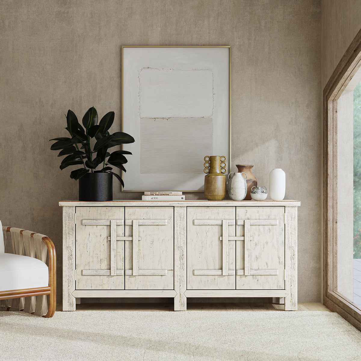 Lagos Solid Wood 4Dr Cabinet