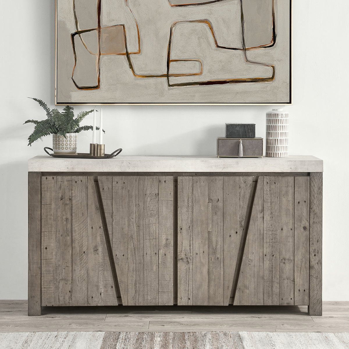 Durant Solid Wood 4Dr Sideboard