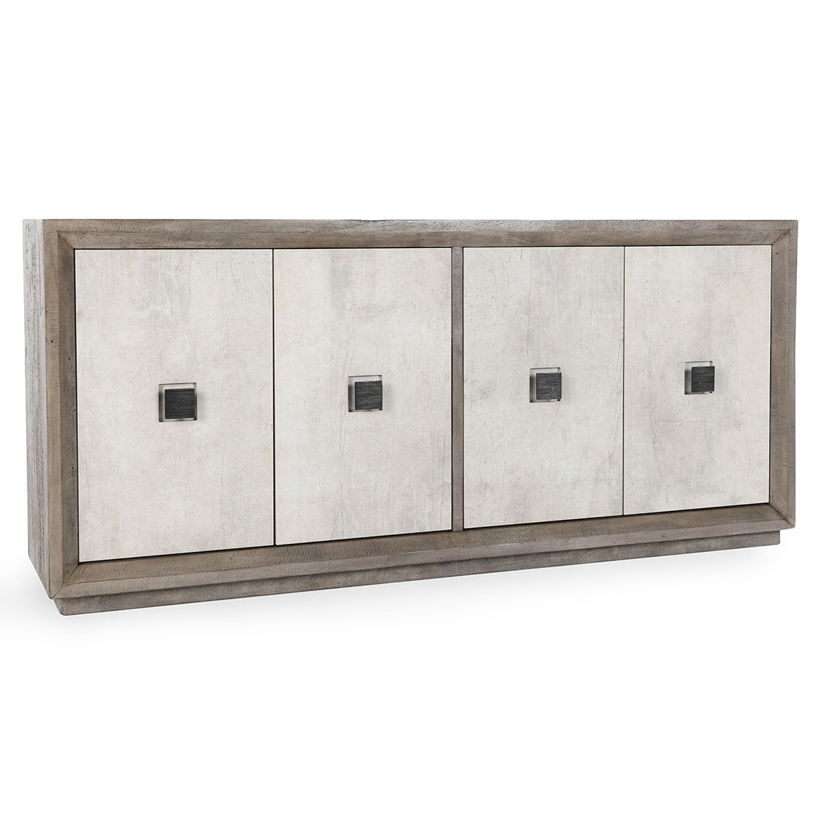 Denver 4 Door Cabinet Distressed - Gray/Antique White - Distressed Gray/Antique White