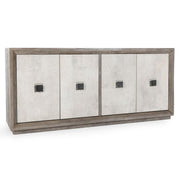 Denver 4 Door Cabinet Distressed - Gray/Antique White - Distressed Gray/Antique White