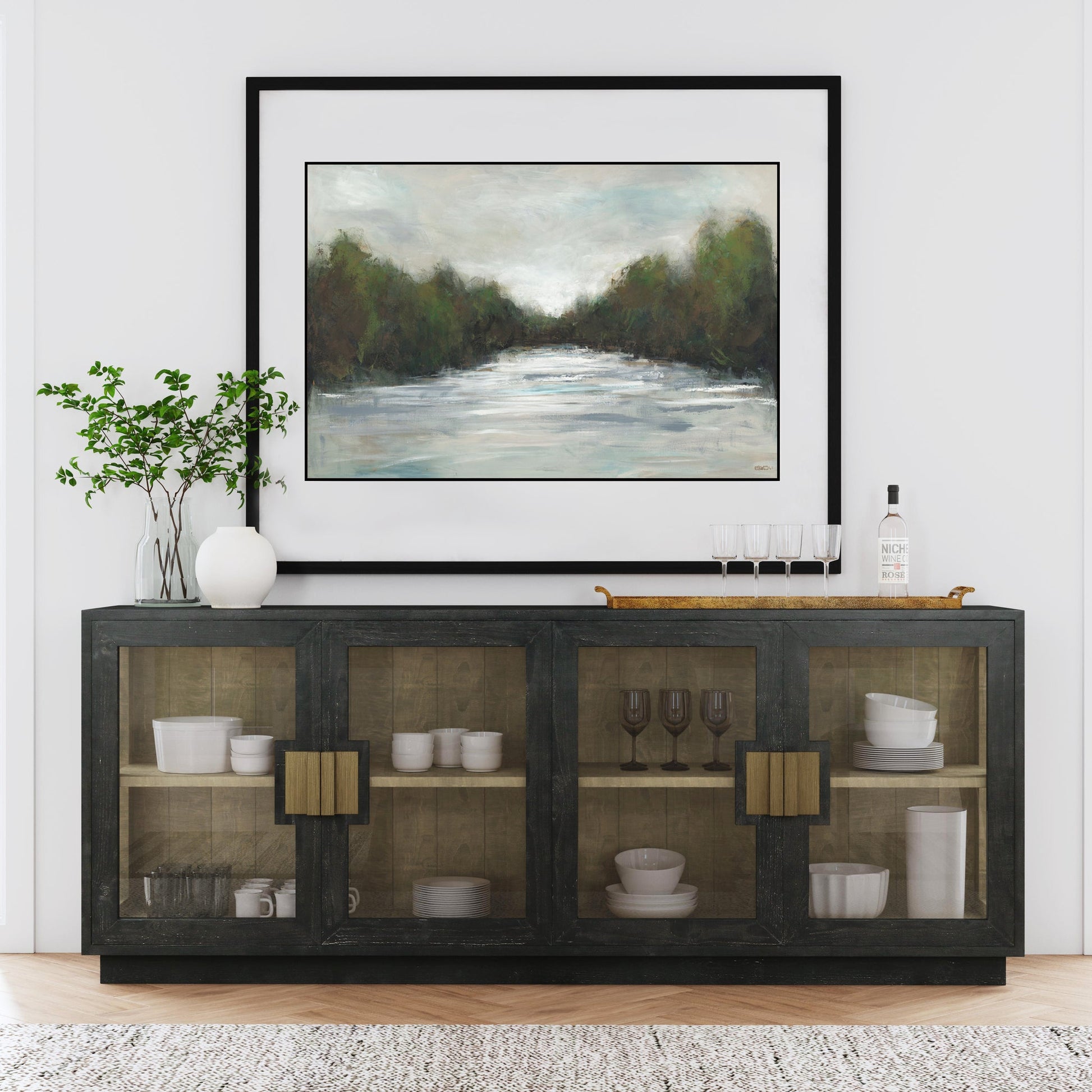 Larson 4 Door Cabinet - Carbon Black