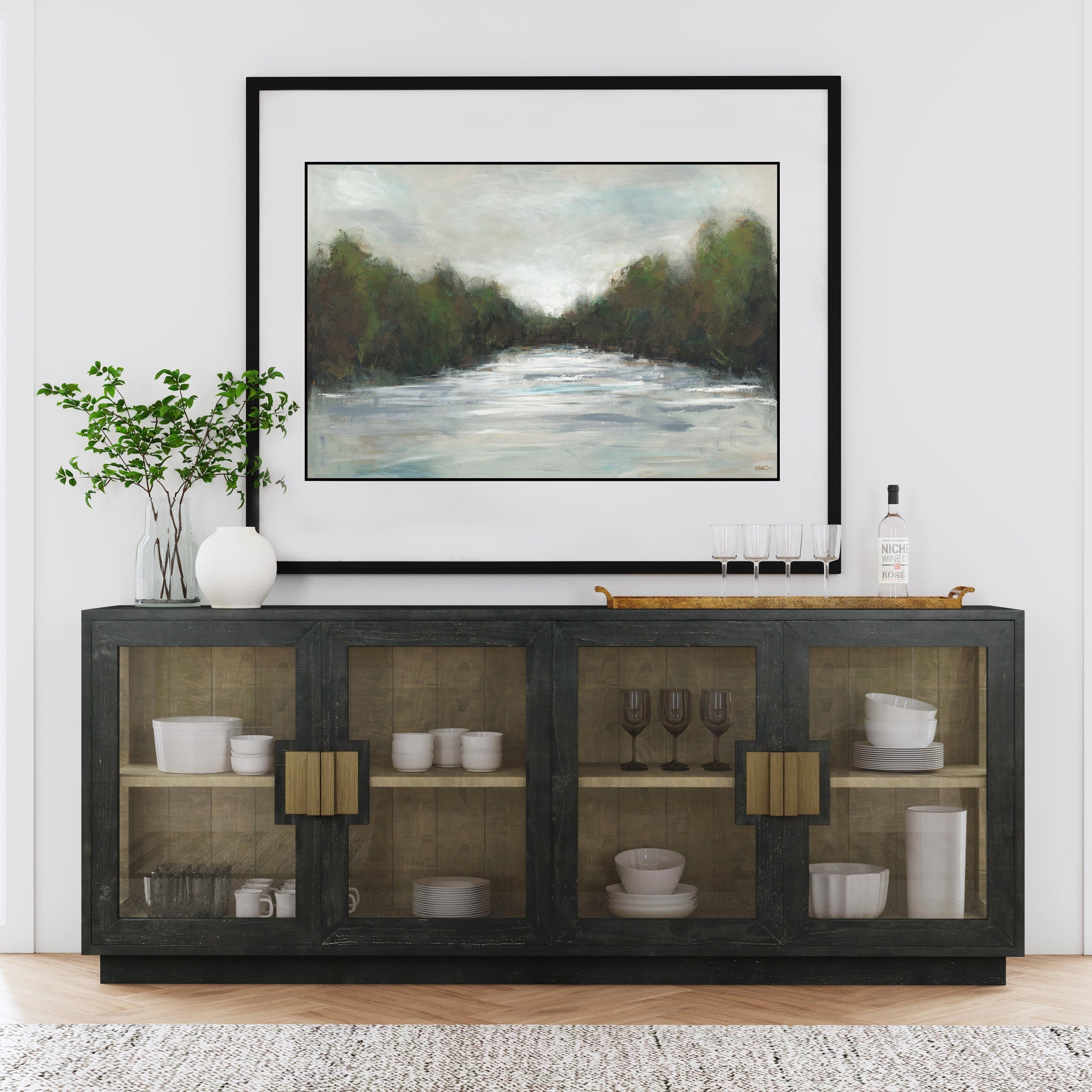 Larson 4 Door Cabinet - Carbon Black
