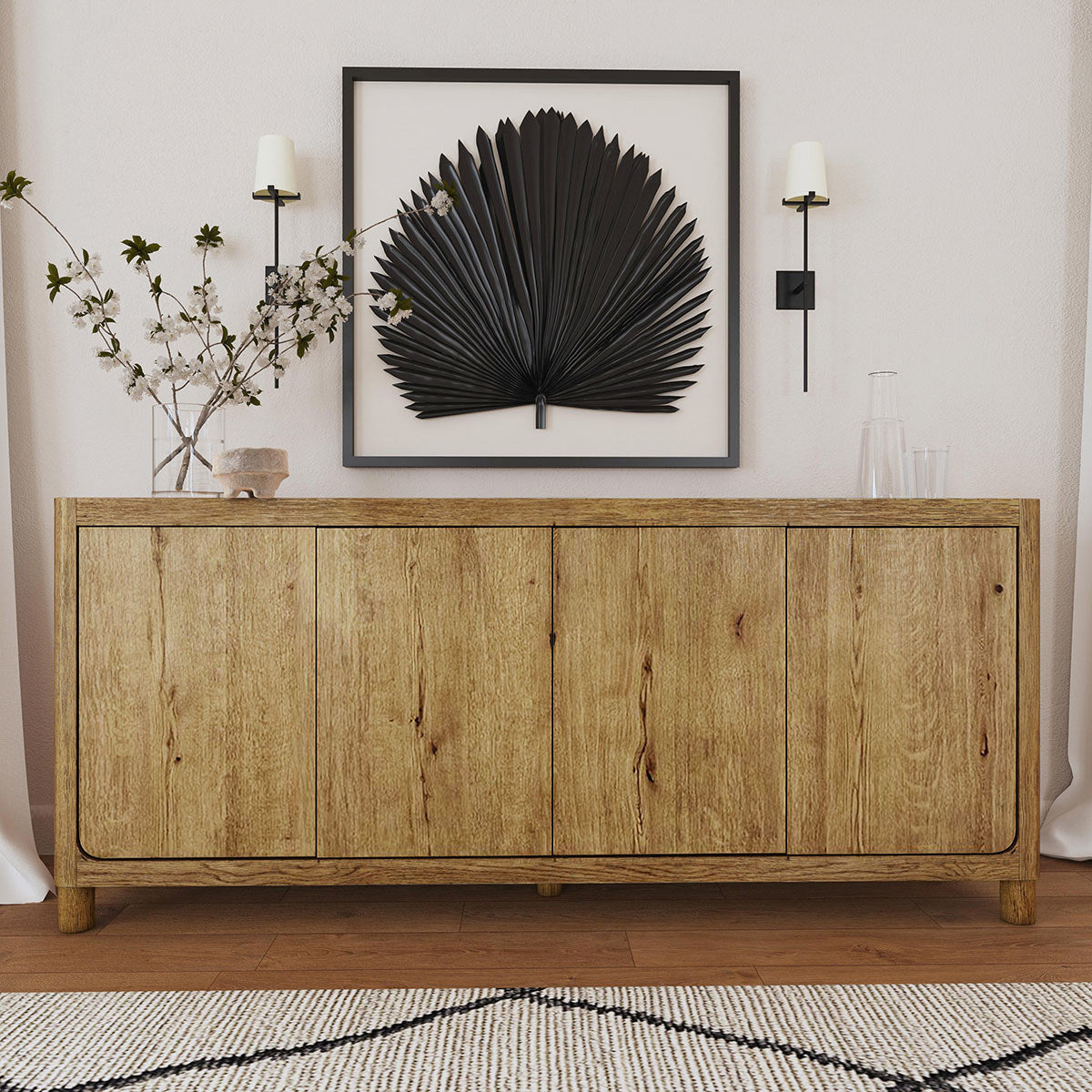Orlando 4 Door Buffet - Light Brown