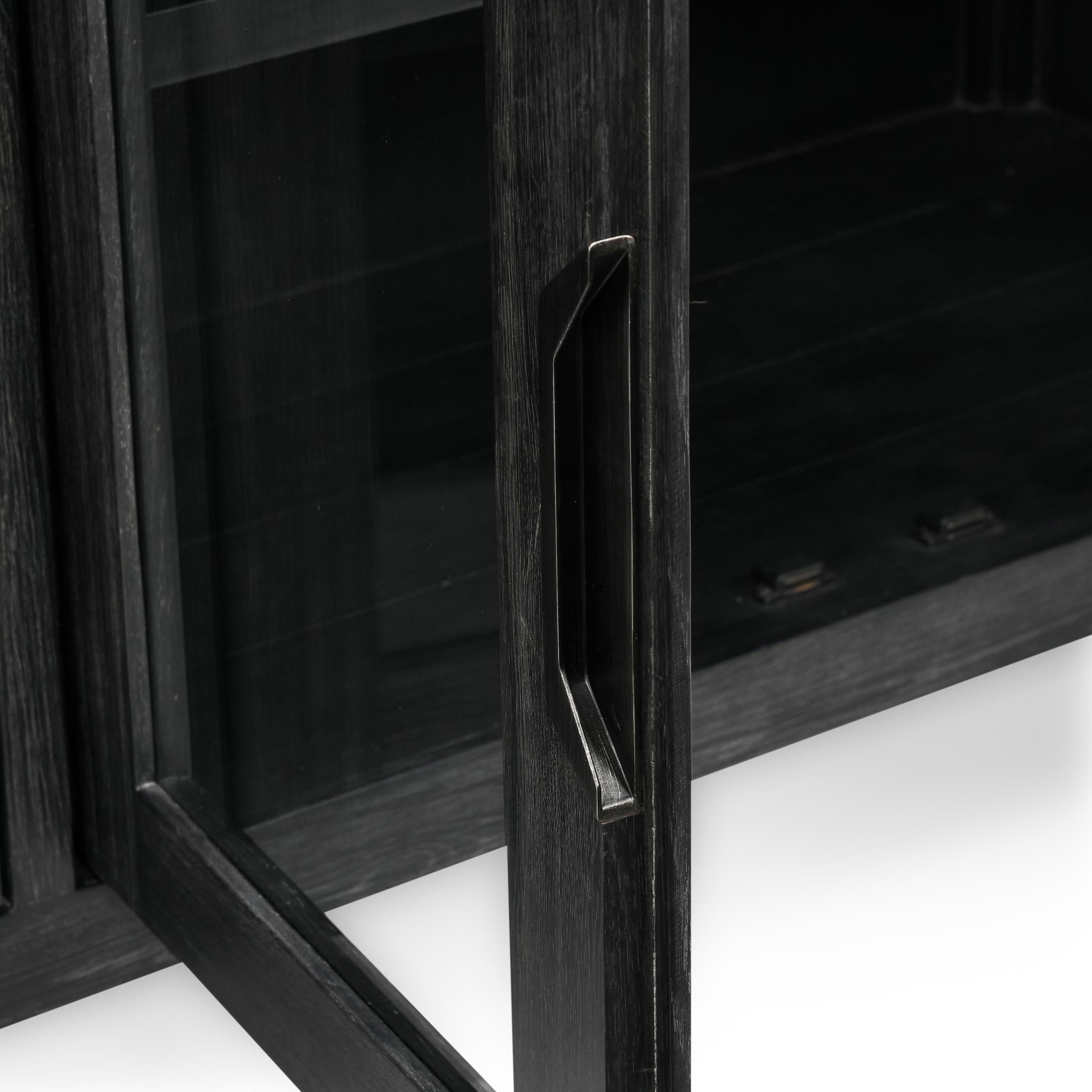 Macarthur 4 Door Cabinet - Aged Black - Antique Black