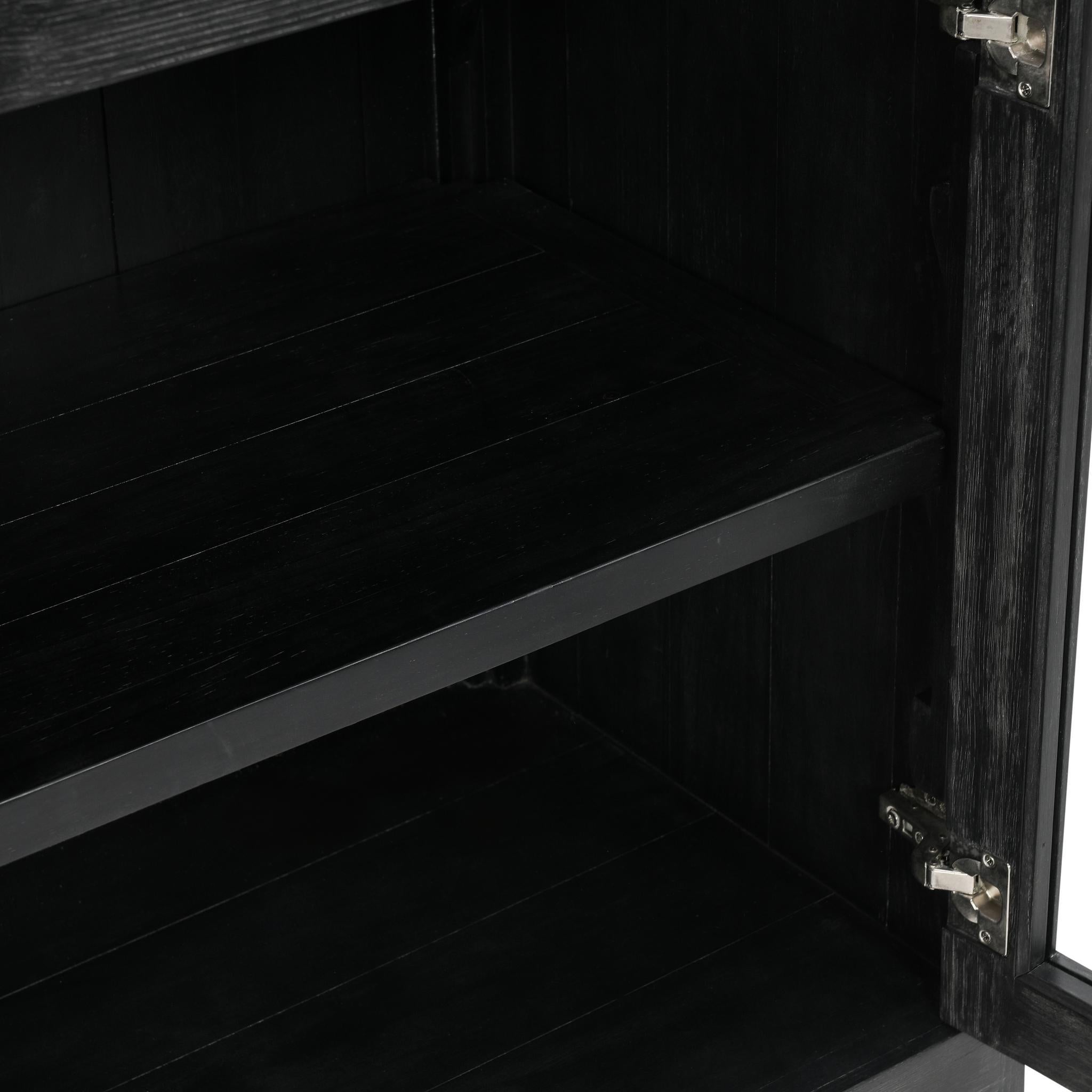 Macarthur 4 Door Cabinet - Aged Black - Antique Black