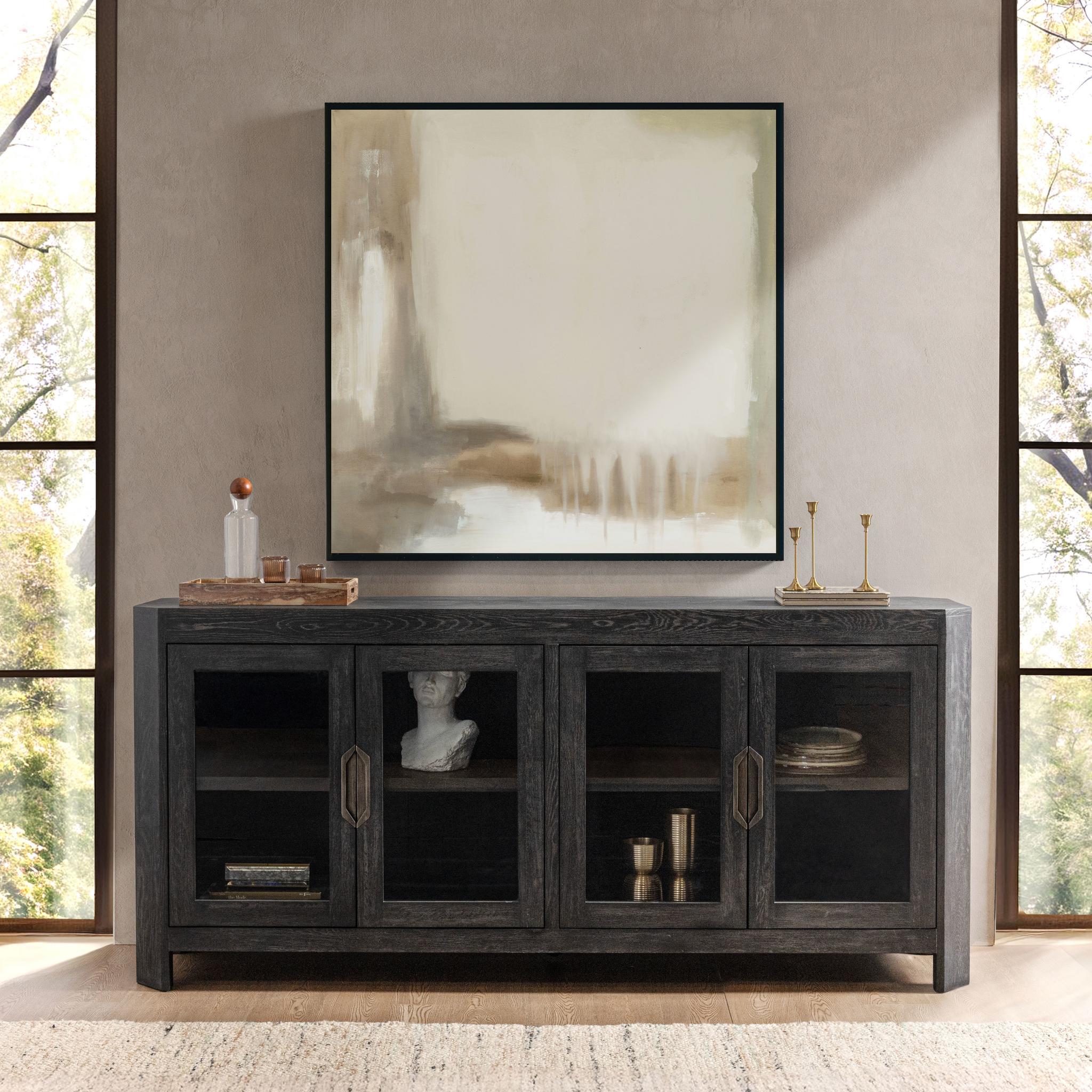 Macarthur 4 Door Cabinet - Aged Black - Antique Black