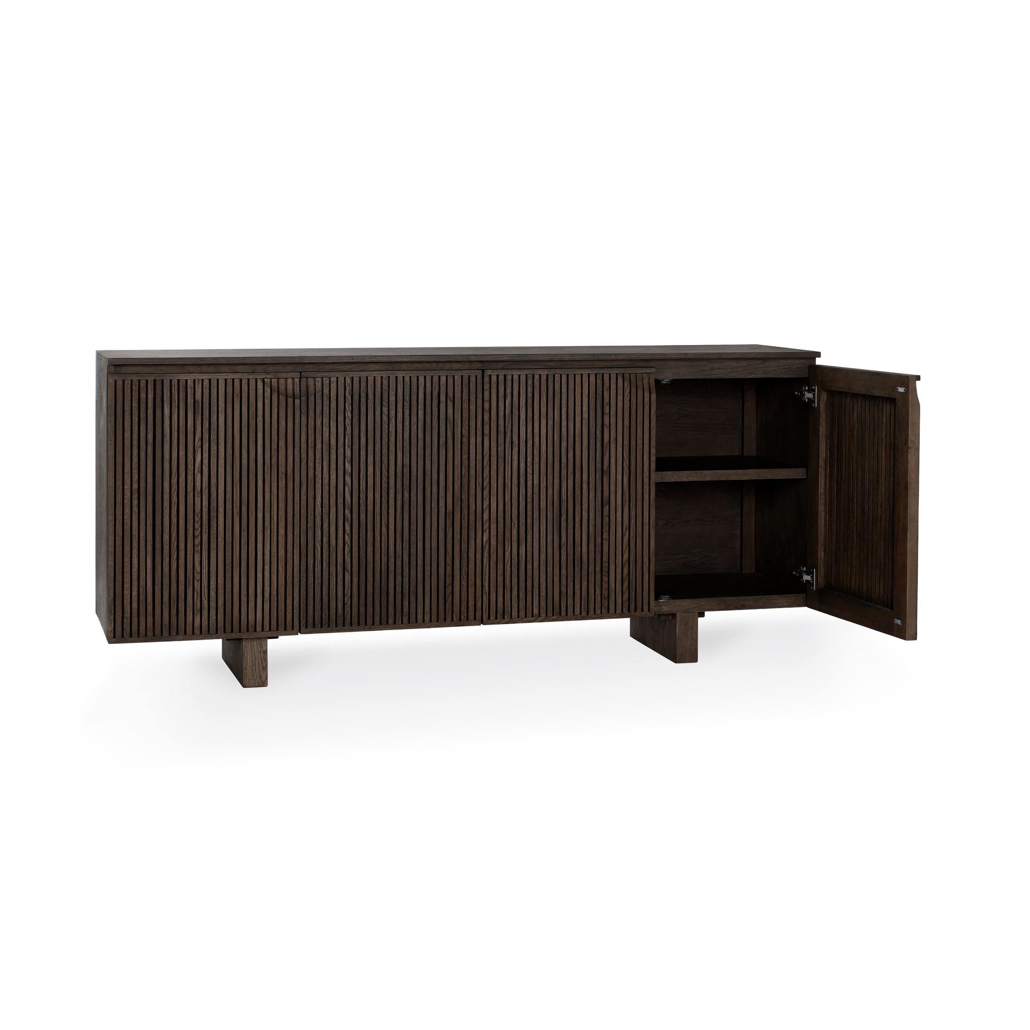 Roya 4 Door Cabinet - Toasted Brown