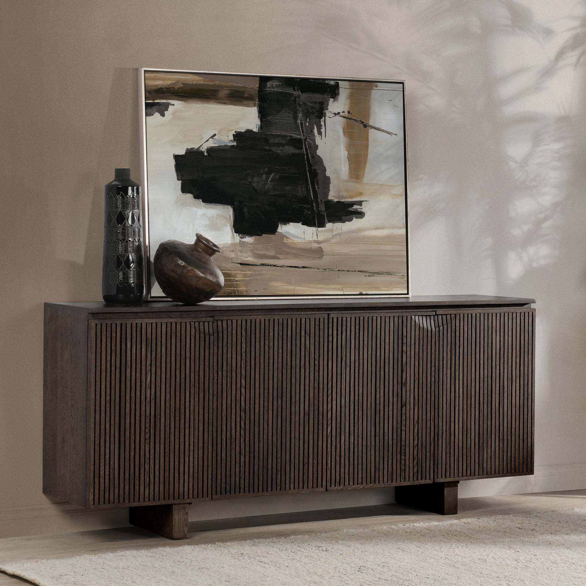 Roya 4 Door Cabinet - Toasted Brown