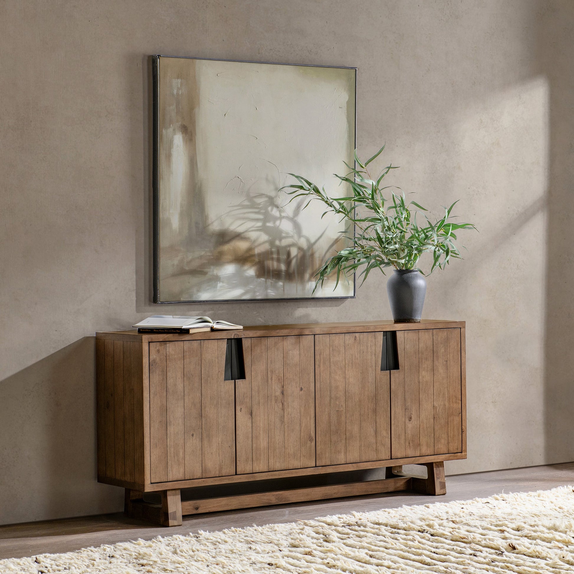 Lyra 4 Door Buffet - Smoke Brown