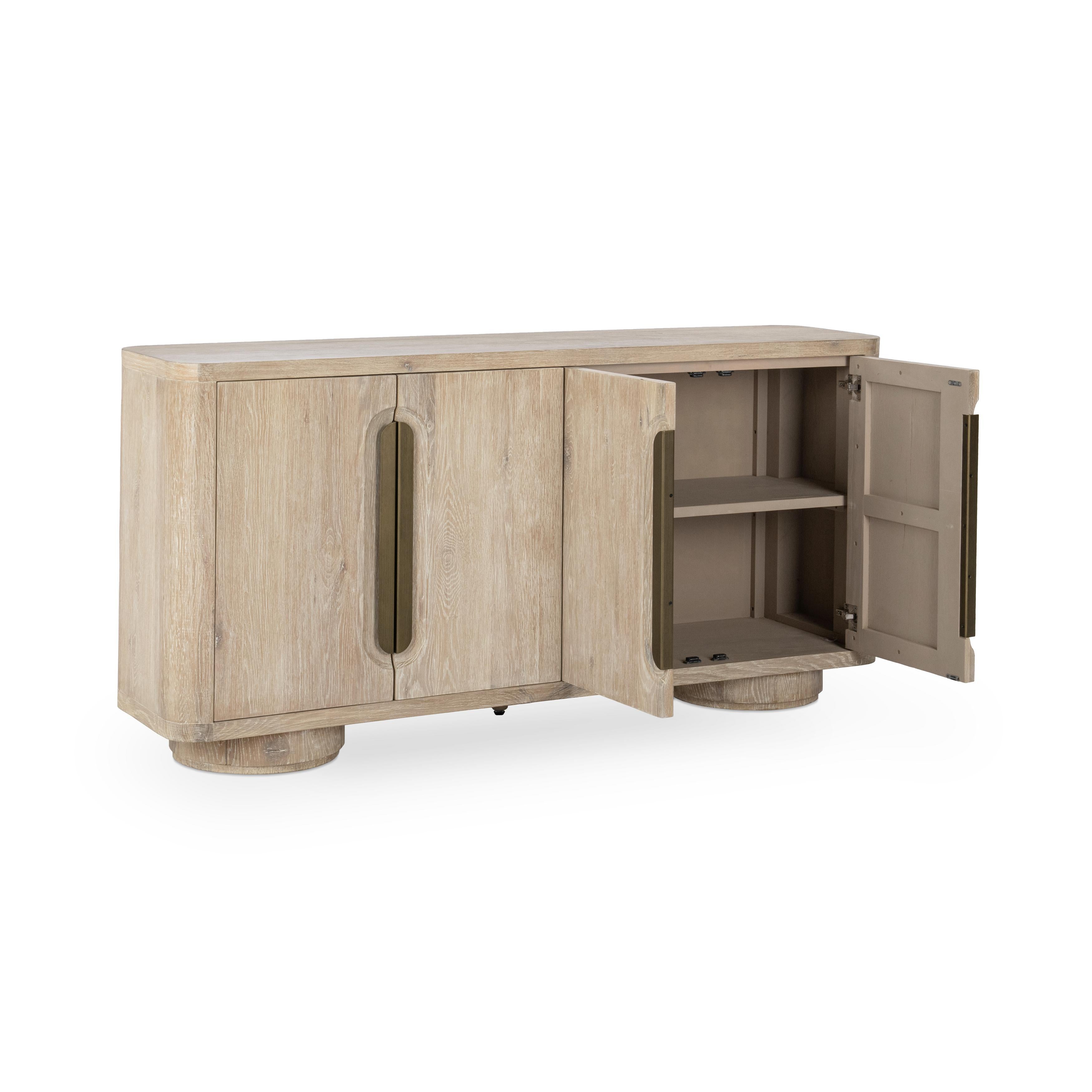 Tiber 4 Door Buffet - Cream Washed
