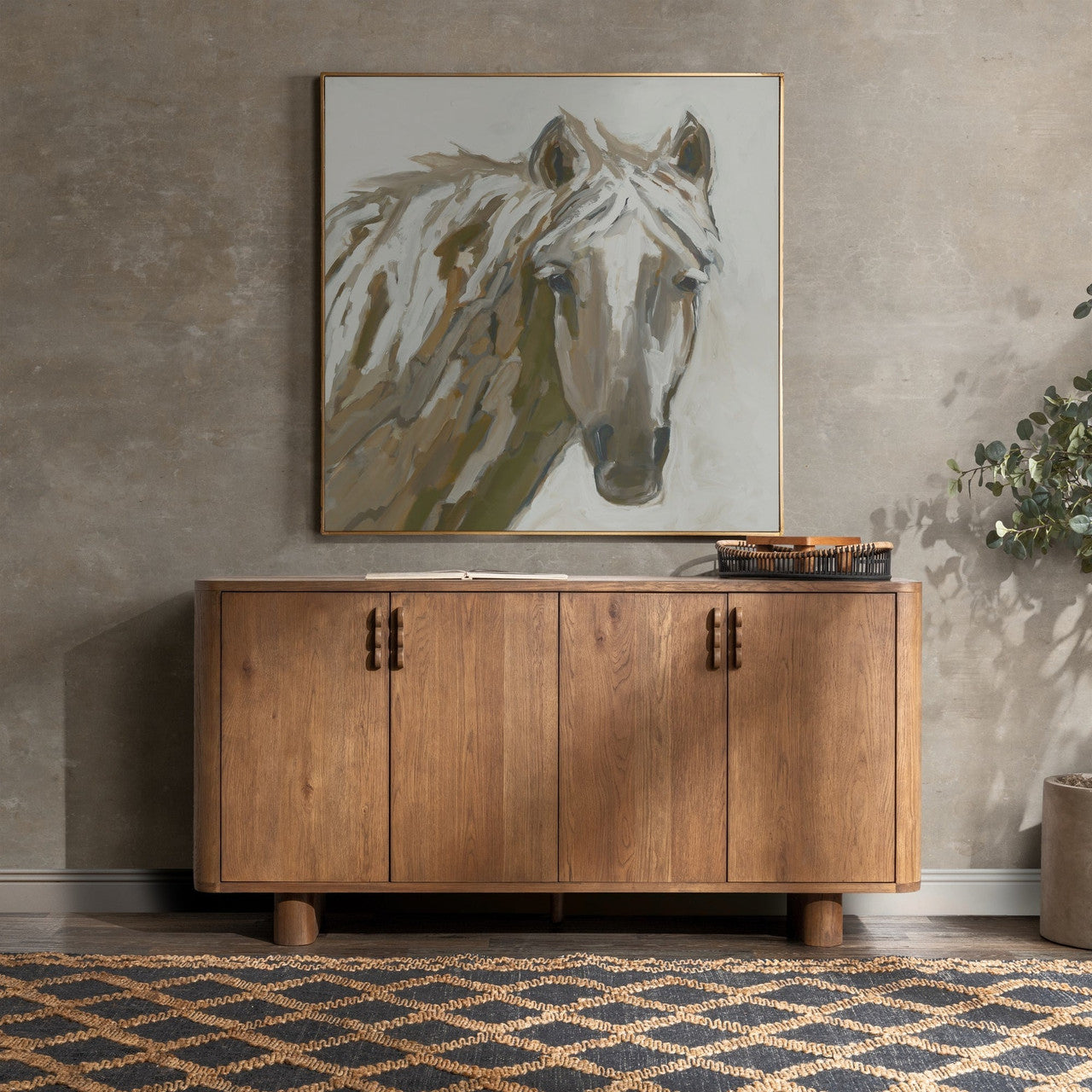 Tacoma Solid Wood 4Dr Sideboard