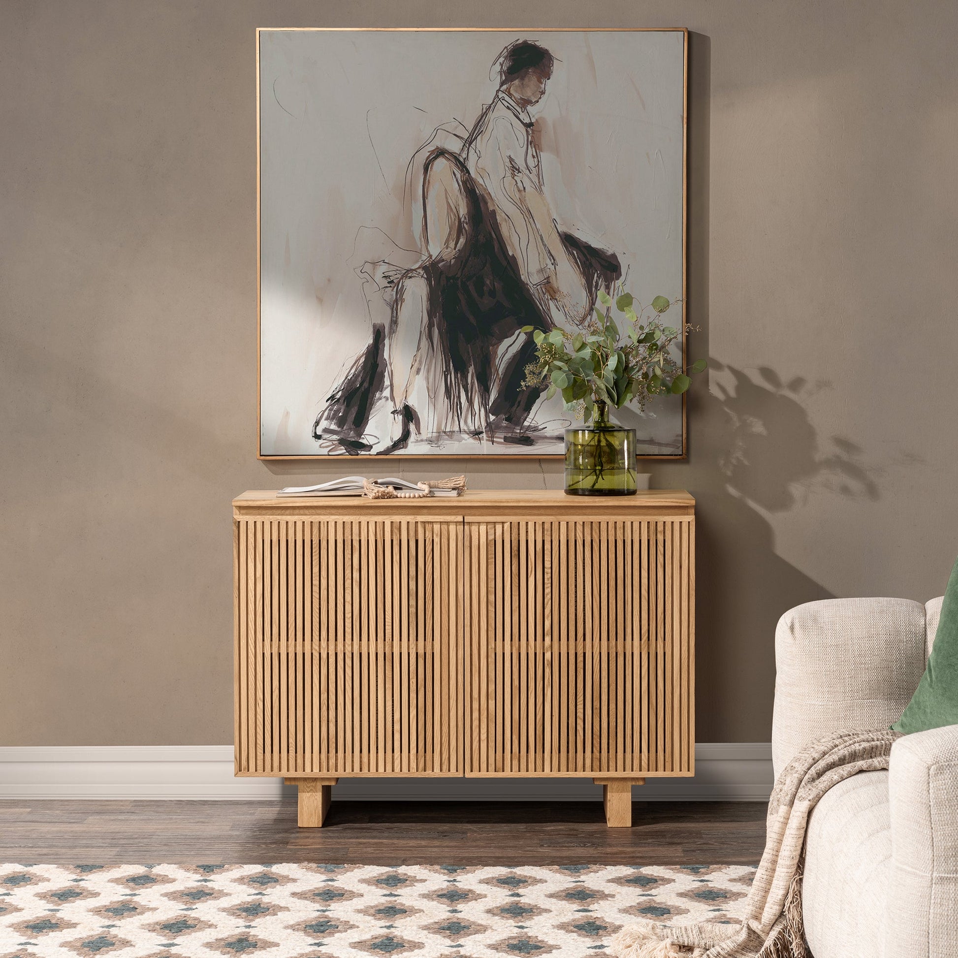 Roya 2 Door Cabinet - Toasted Brown