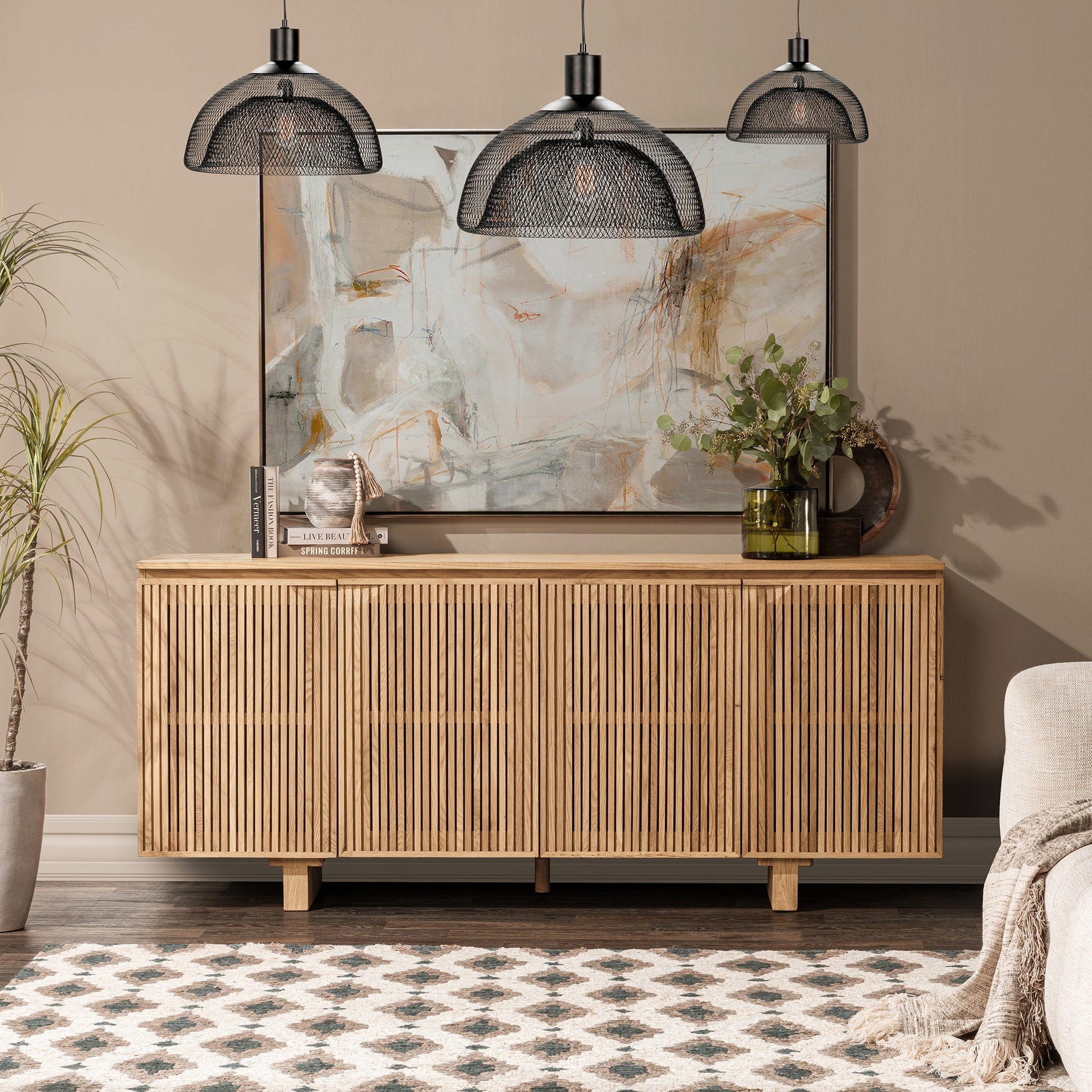 Roya 4 Door Cabinet - Natural