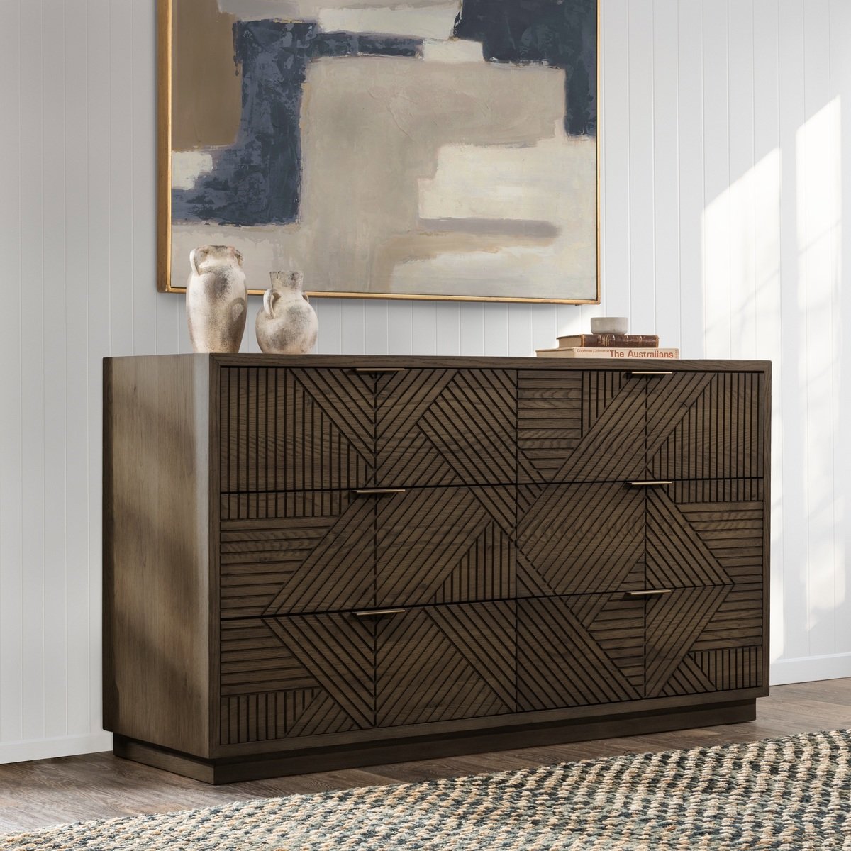 Santa Clara 6 Drawer Dresser - Toasted Brown