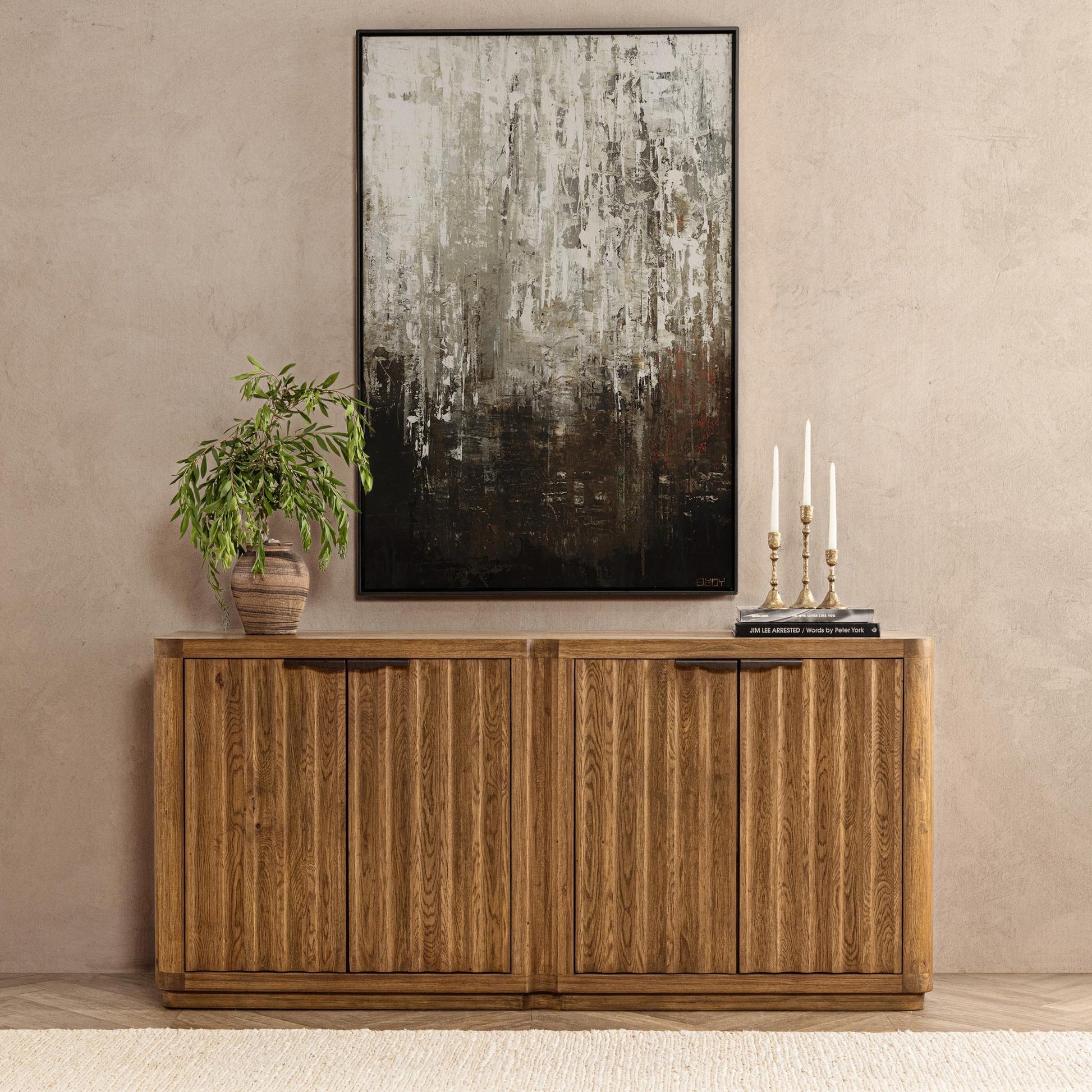Labelle 4 Door Buffet - Tan Oak