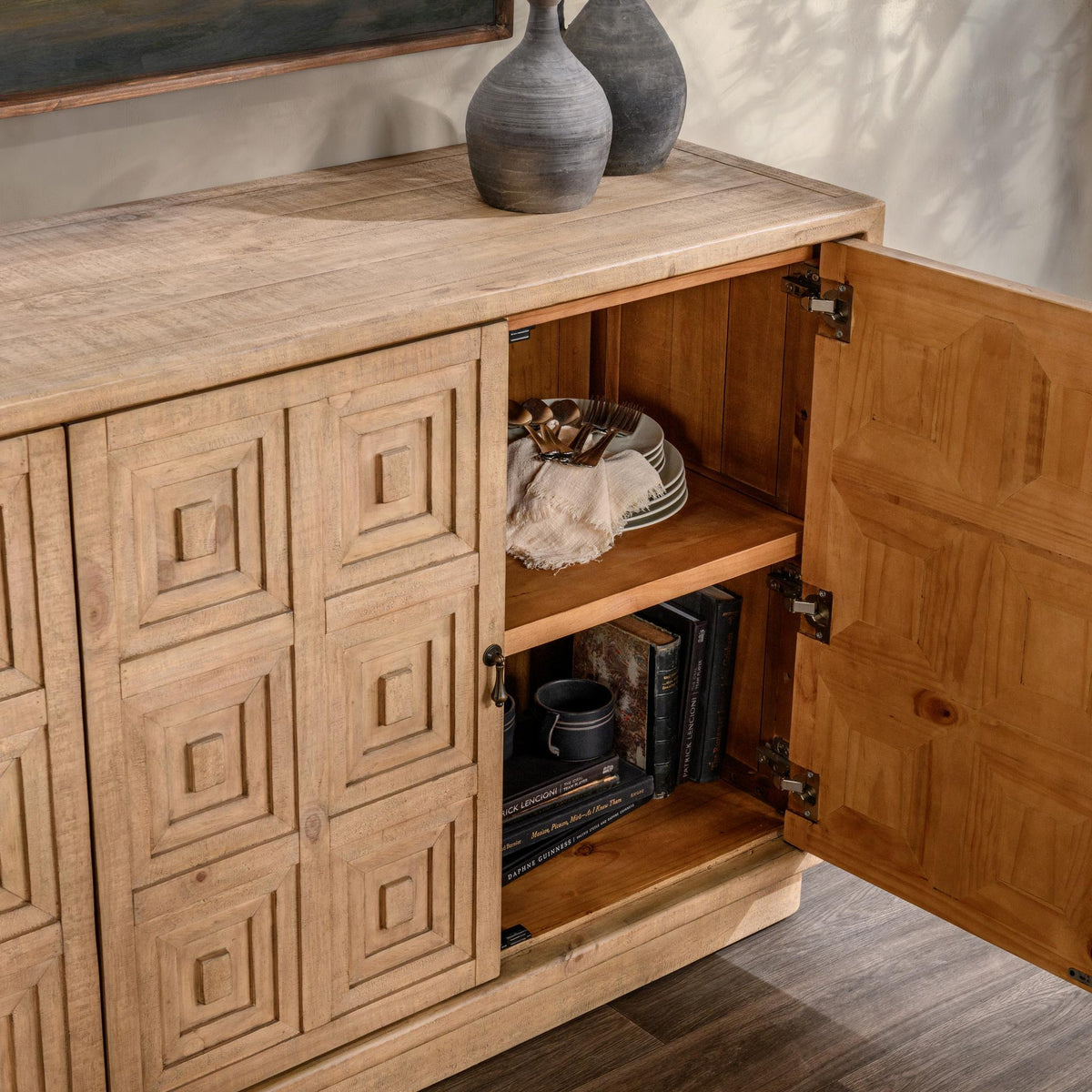 Carmona Cabinet - Oat Veil / 4 Door by Classic Home - view 9
