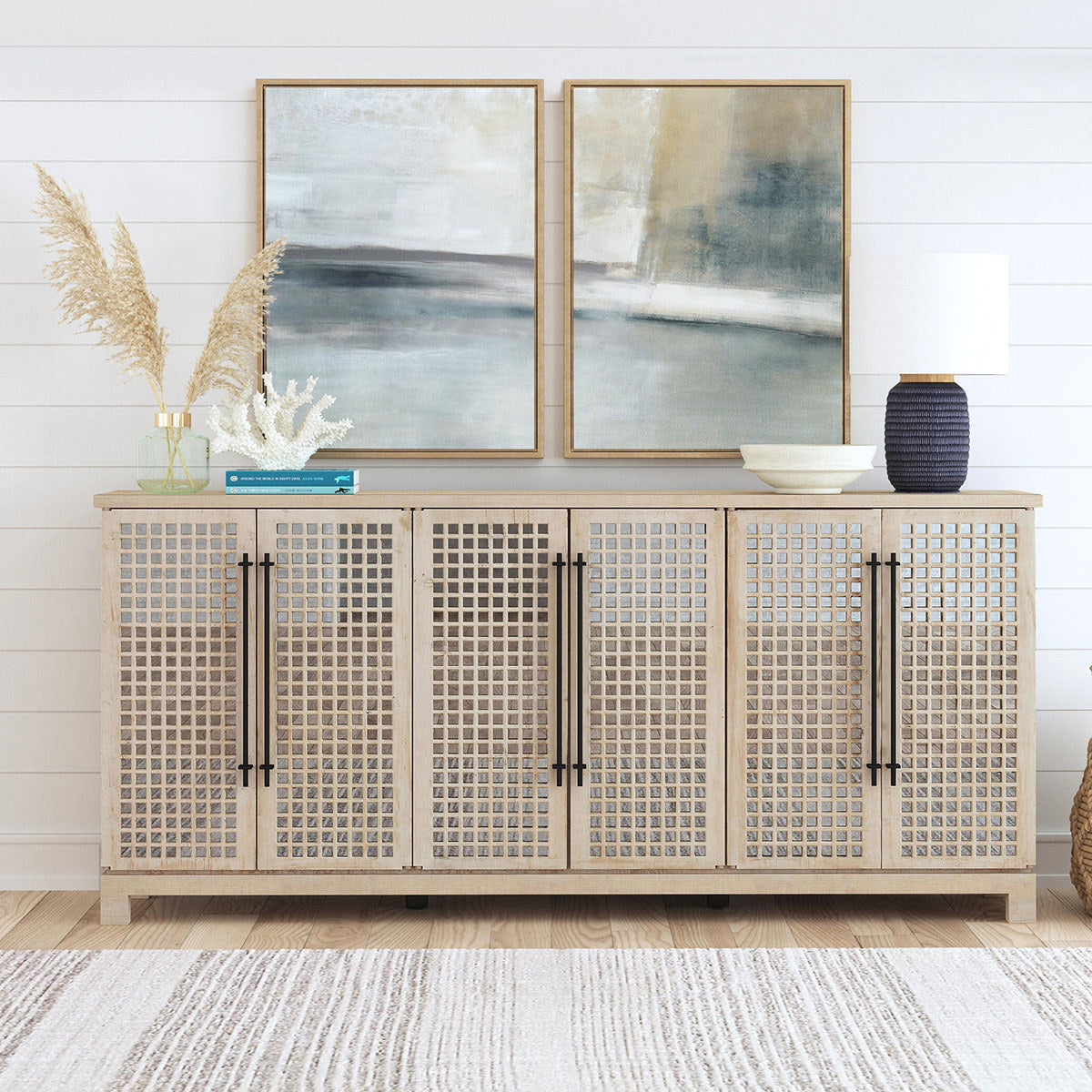 Landon Solid Wood 6Dr Cabinet