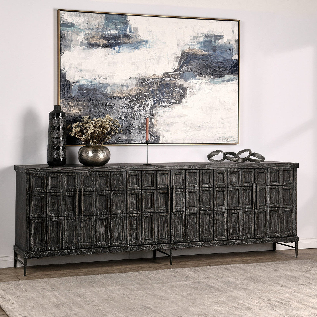 Mark Reclaimed Wood 6-Door Sideboard Cabinet 106"